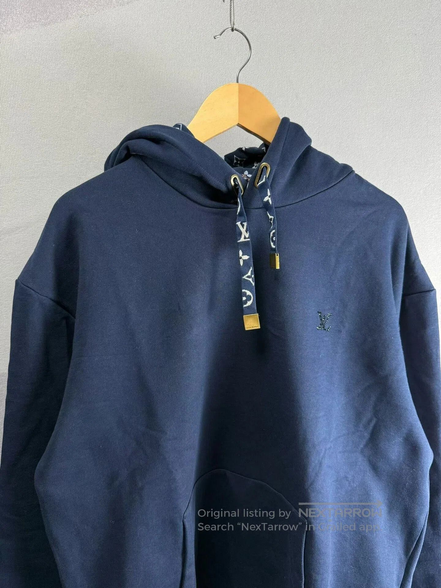 Louis Vuitton louis vuitton navy blue drawstring hoodie. Size XL / US 12-14 / IT 48-50 - 2 Thumbnail