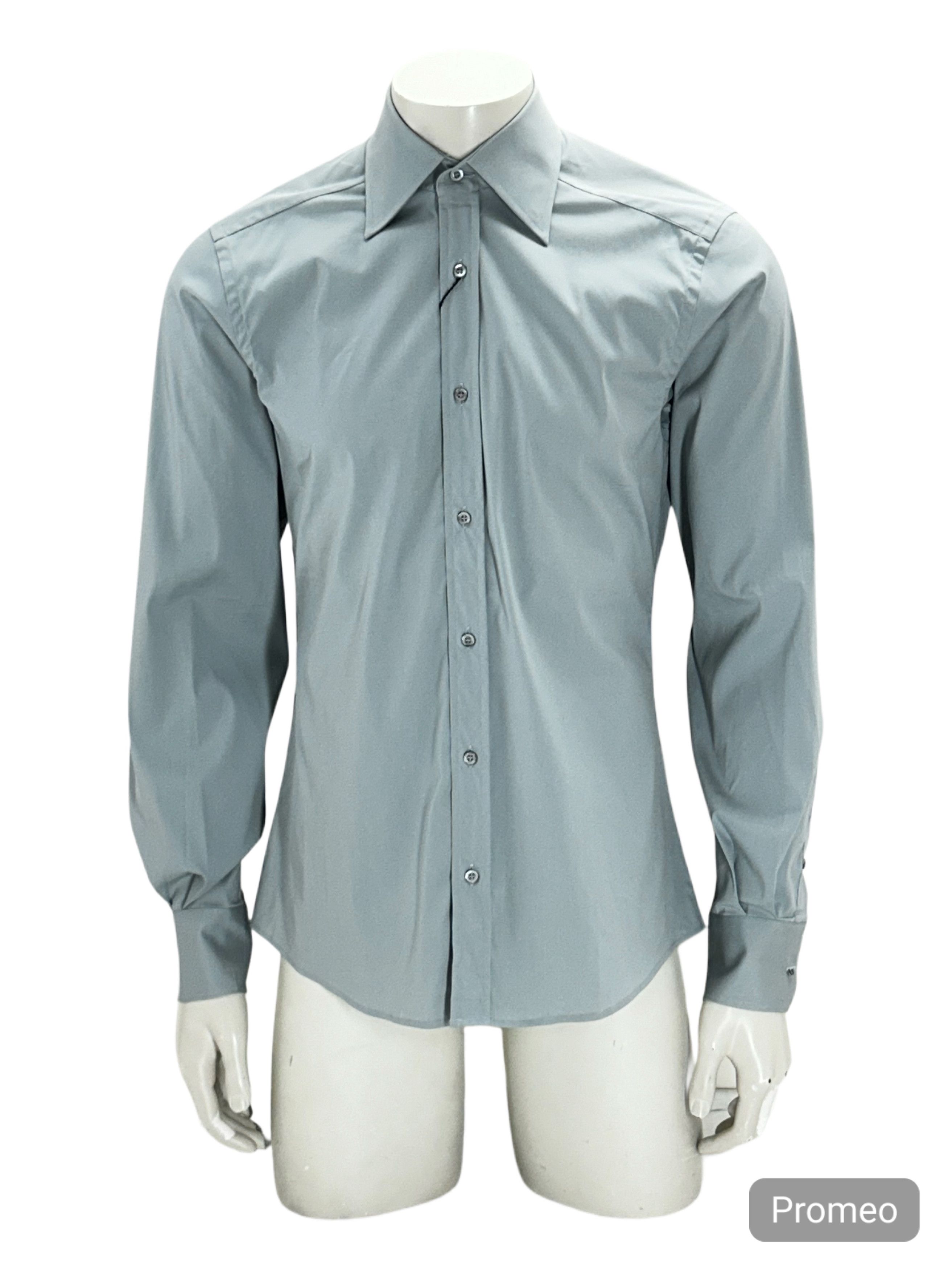 Gucci Gucci Blue Classic Slim Fit Dress Shirt Size US M / EU 48-50 / 2 - 1 Thumbnail