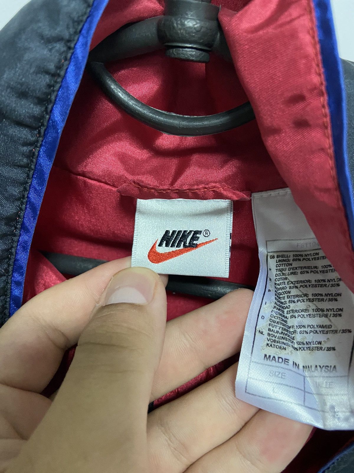 Nike × Vintage Nike Sweat Suit Vintage 90s Big Logo Pants Sweatshirt Nylon Size US L / EU 52-54 / 3 - 6 Thumbnail