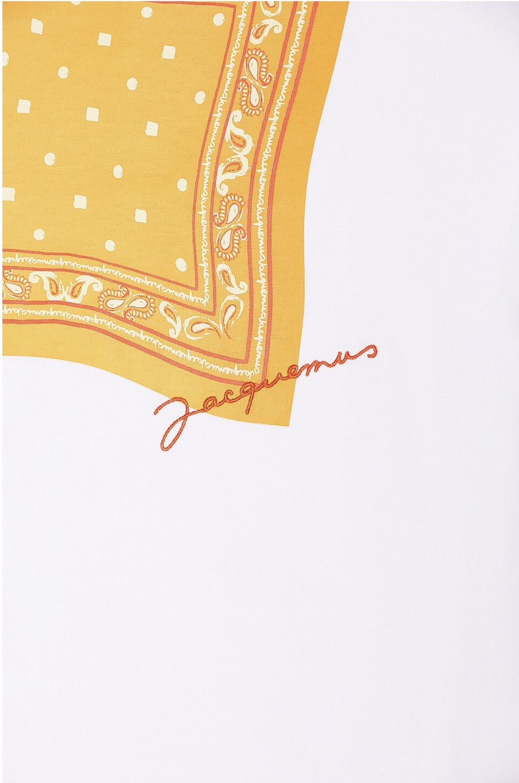 Jacquemus Le Tshirt Toalha in Print Bandana White Size US S / EU 44-46 / 1 - 2 Thumbnail
