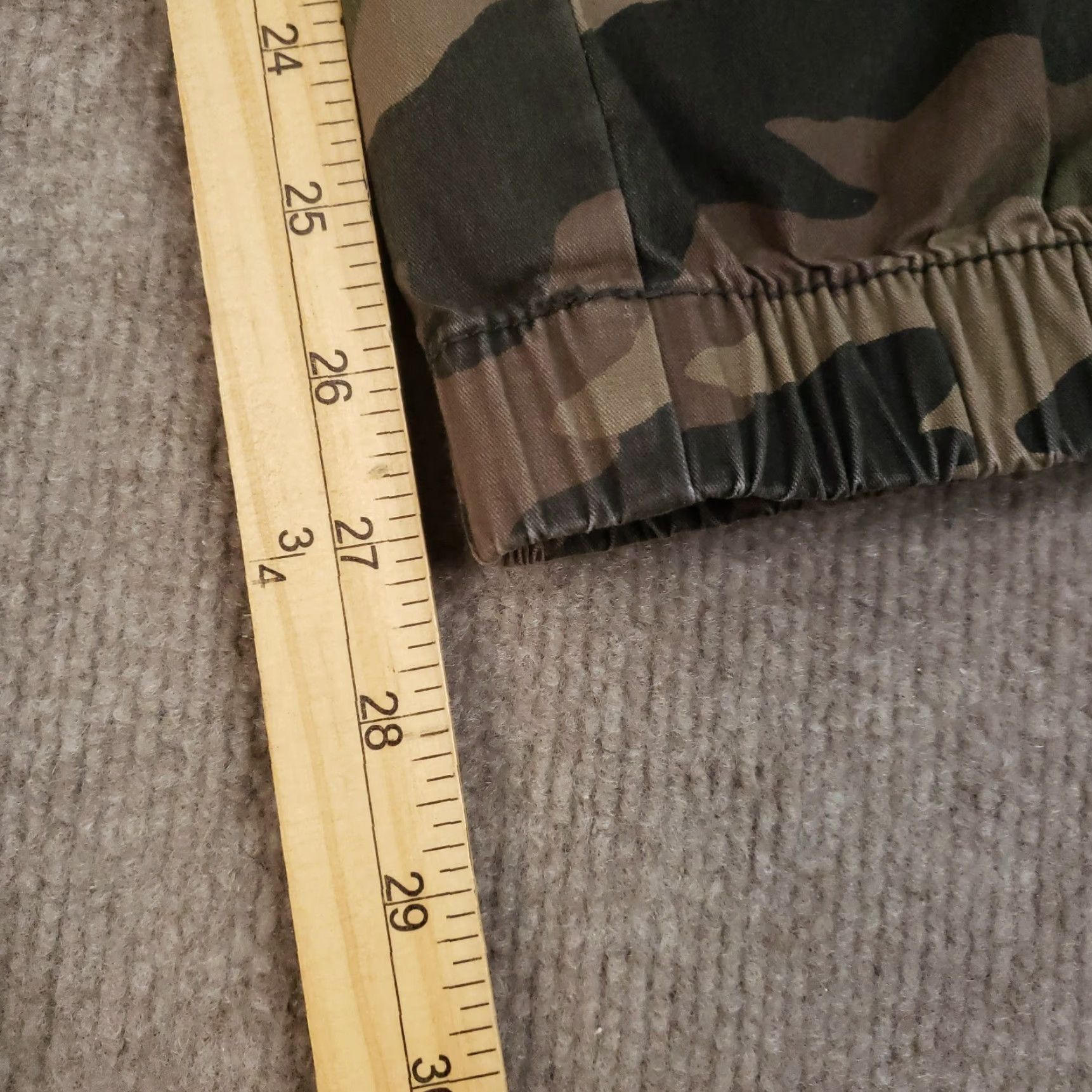 Vintage Aéropostale Jogger Pants Womens Small Green Brown Camo Elastic Waist Stretch Size 28" / US 6 / IT 42 - 3 Thumbnail