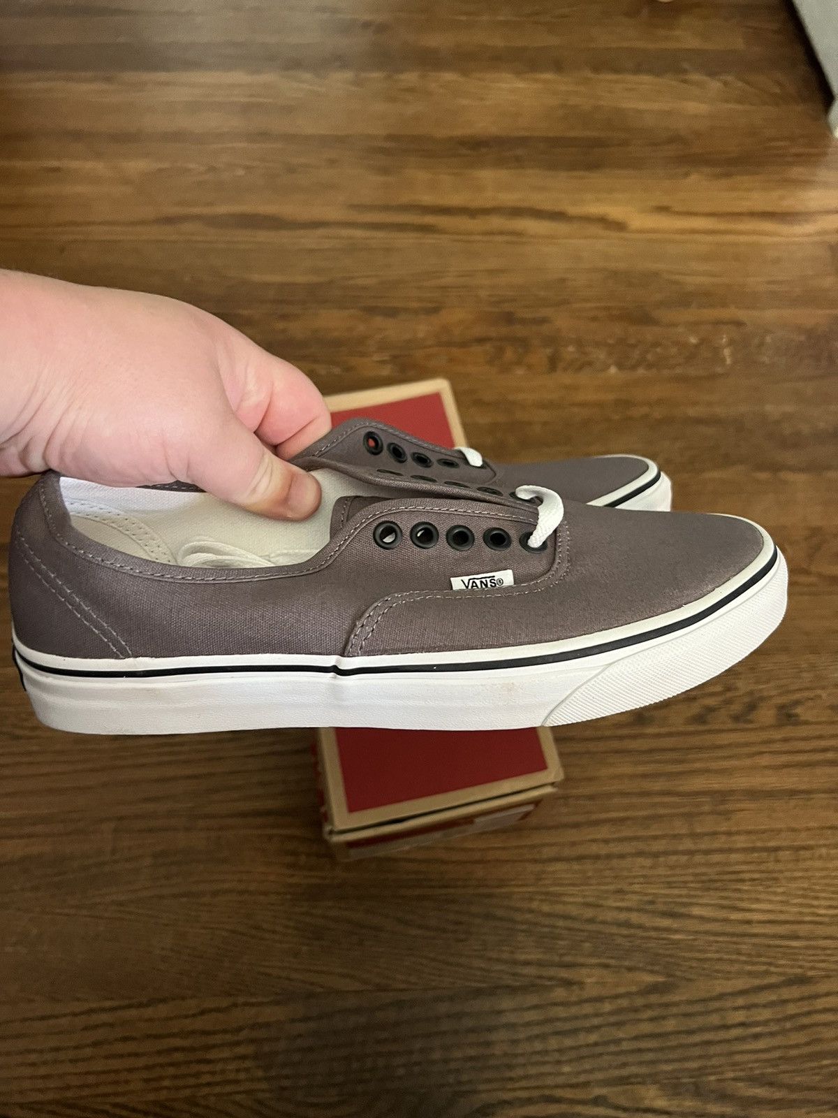 Vans VANS Authentic Grey White Canvas Skate Sneaker Mens 8.5 Size US 8.5 / EU 41-42 - 2 Thumbnail