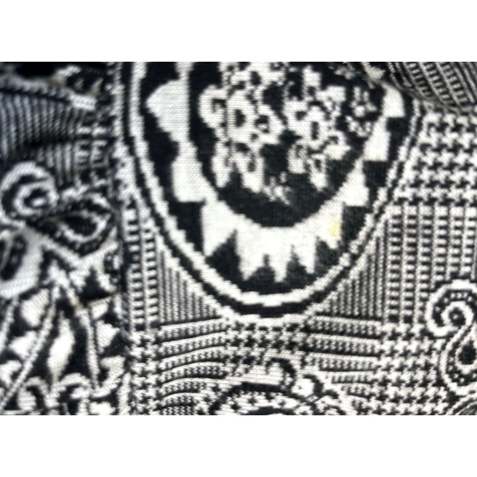 Vintage VINTAGE ILSE By Melis Kozan Dress Long Sleeve Shift Tunic Black White Paisley Small Size S / US 4 / IT 40 - 5 Thumbnail