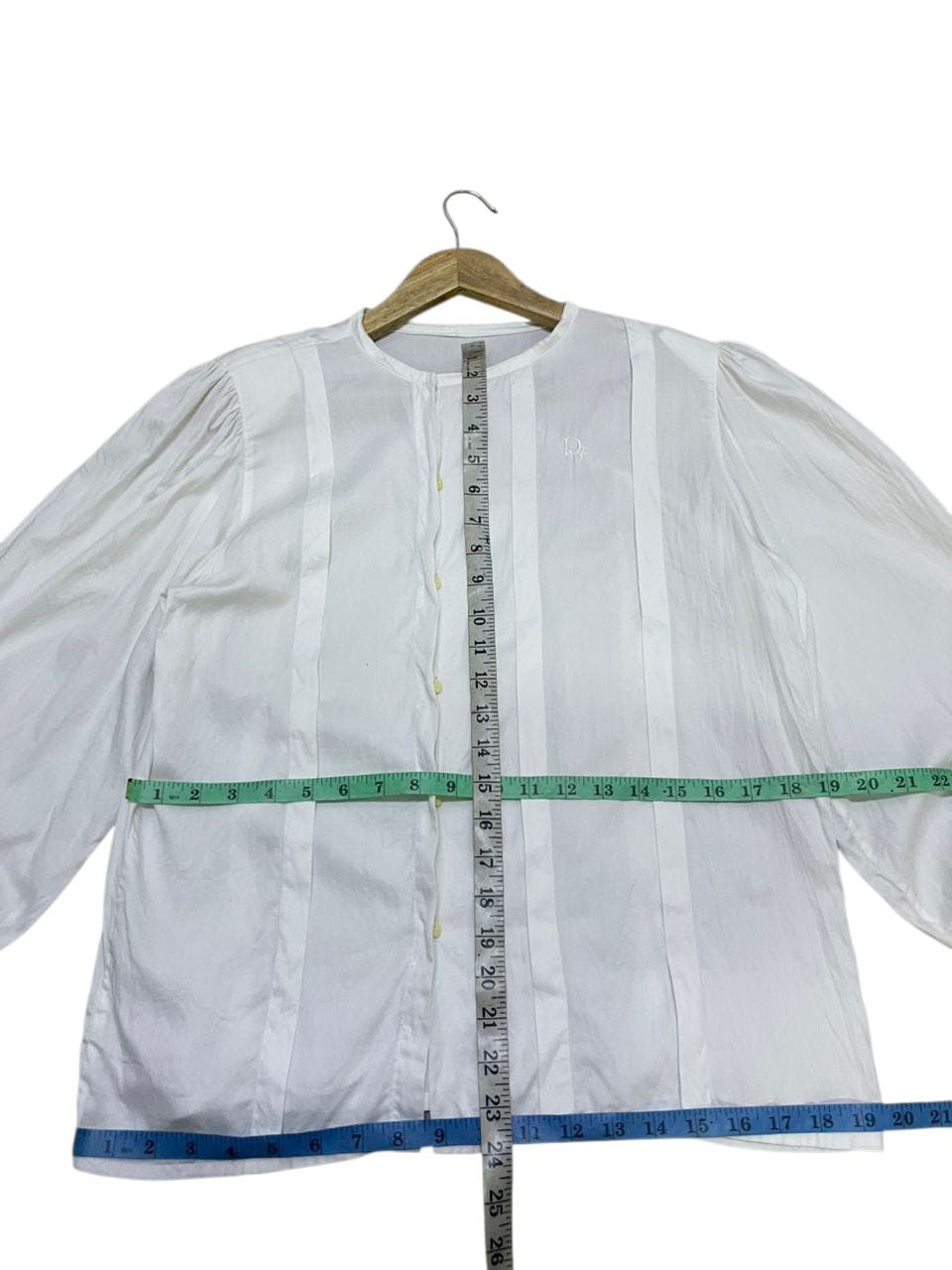 Dior Vintage Cristian Dior White Cotton Blouse Size M / US 6-8 / IT 42-44 - 8 Thumbnail