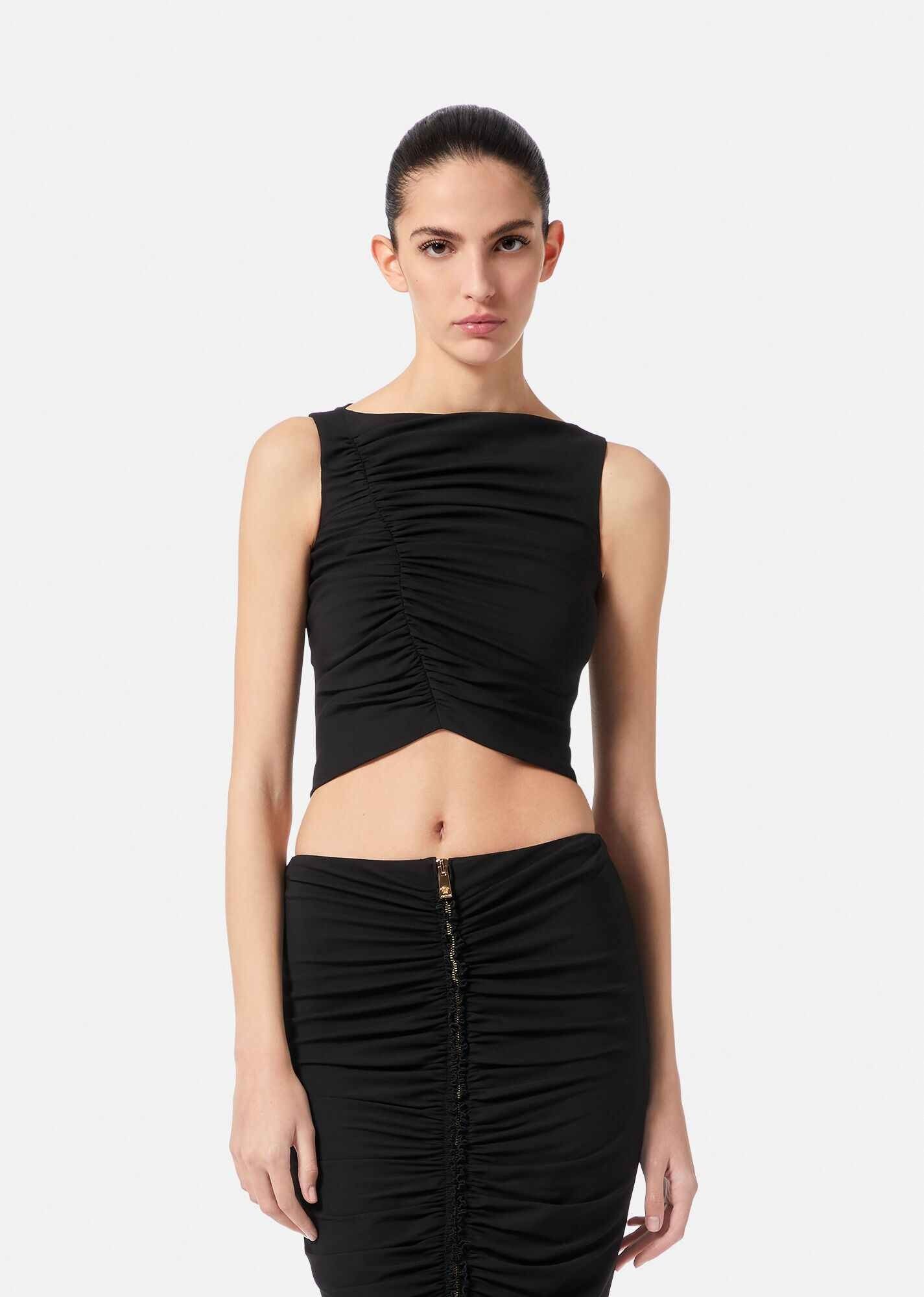Versace o1y0226 Blouse in Black Size L / US 10 / IT 46 - 2 Thumbnail