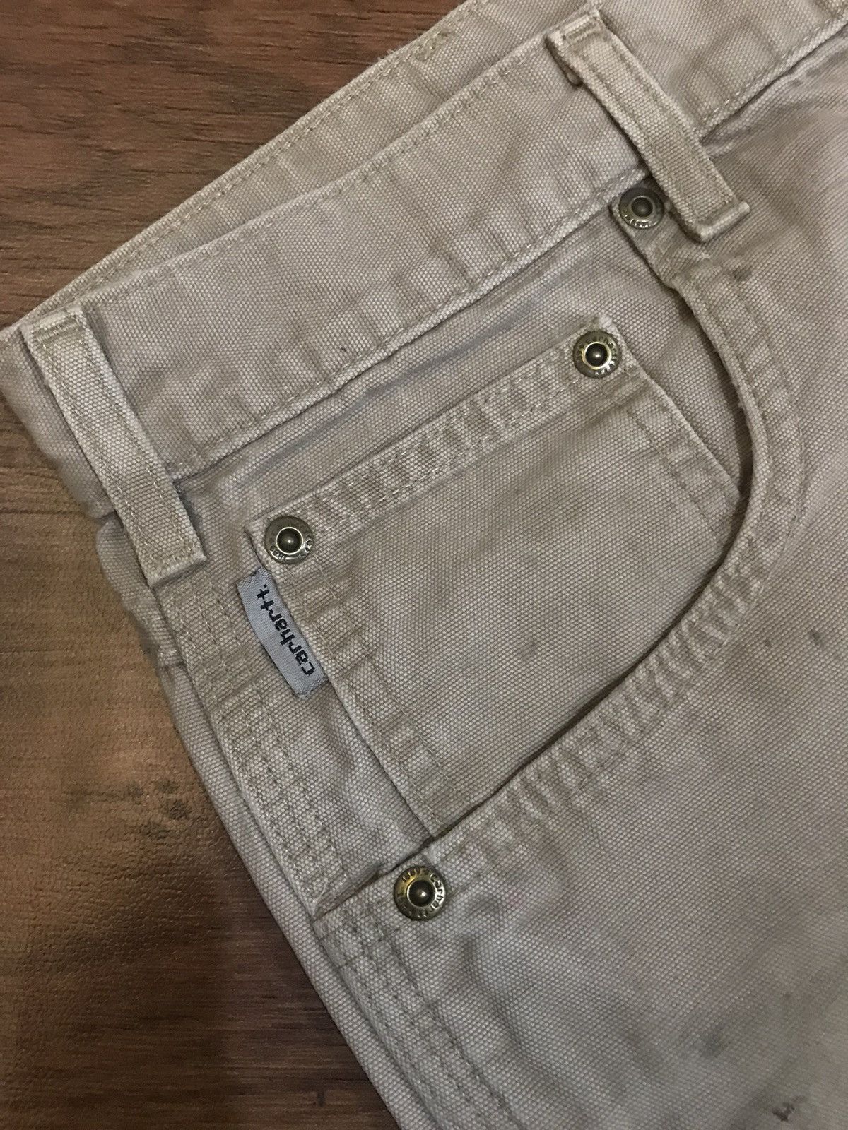 Carhartt × Vintage Carhartt Carpenter Pants Distressed Faded Brown 38x32 Size US 38 / EU 54 - 9 Thumbnail