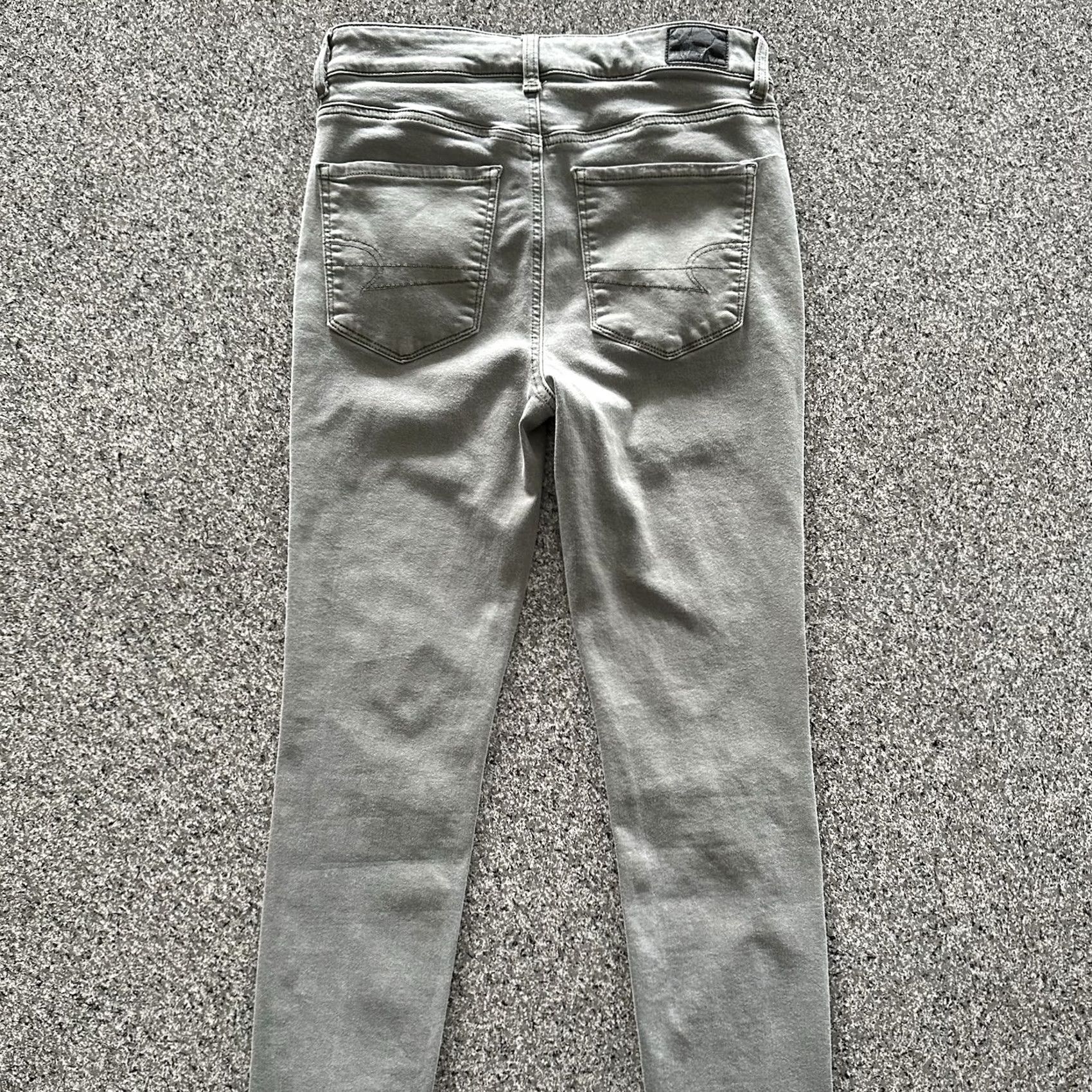 American Eagle Outfitters American Eagle Outfitters Jeans Womens 8 R 28x27 Super High Rise Jegging Slim Stretch Green Denim Jeans Womens 8 Jeans Size 28" / US 6 / IT 42 - 3 Thumbnail