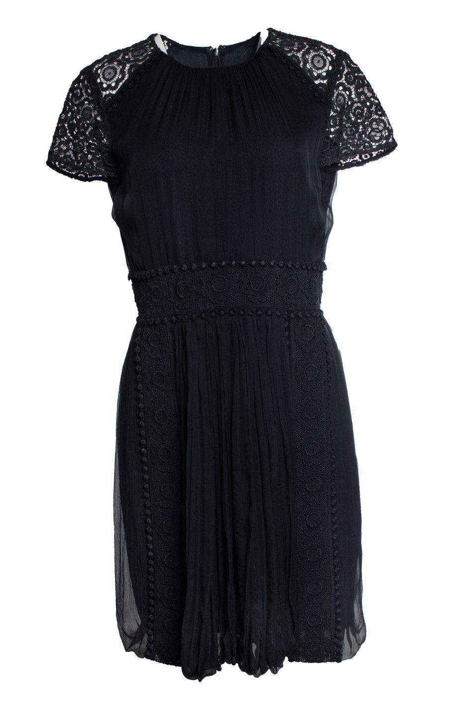 Burberry Burberry, panelled lace dress in black Size M / US 6-8 / IT 42-44 - 1 Thumbnail
