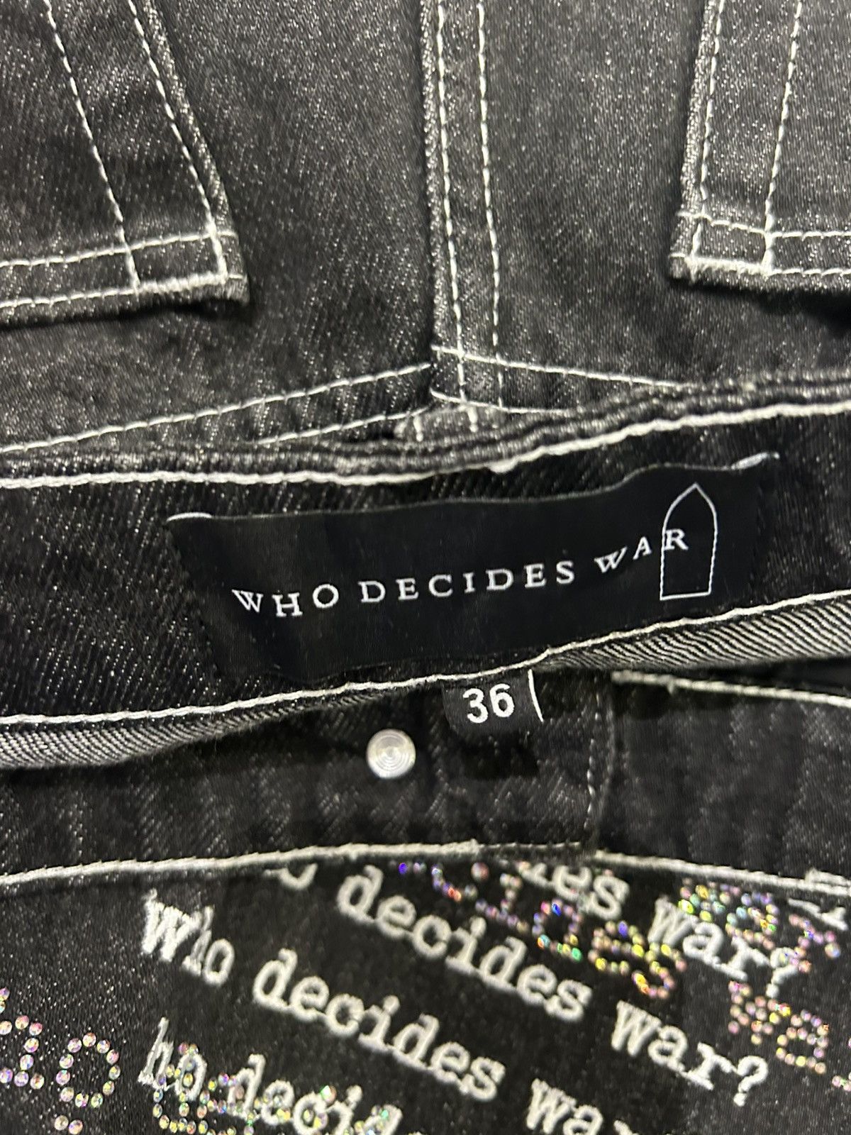 Who Decides War Who Decides War Ultra Flare Scripture Jeans Size US 36 / EU 52 - 7 Thumbnail