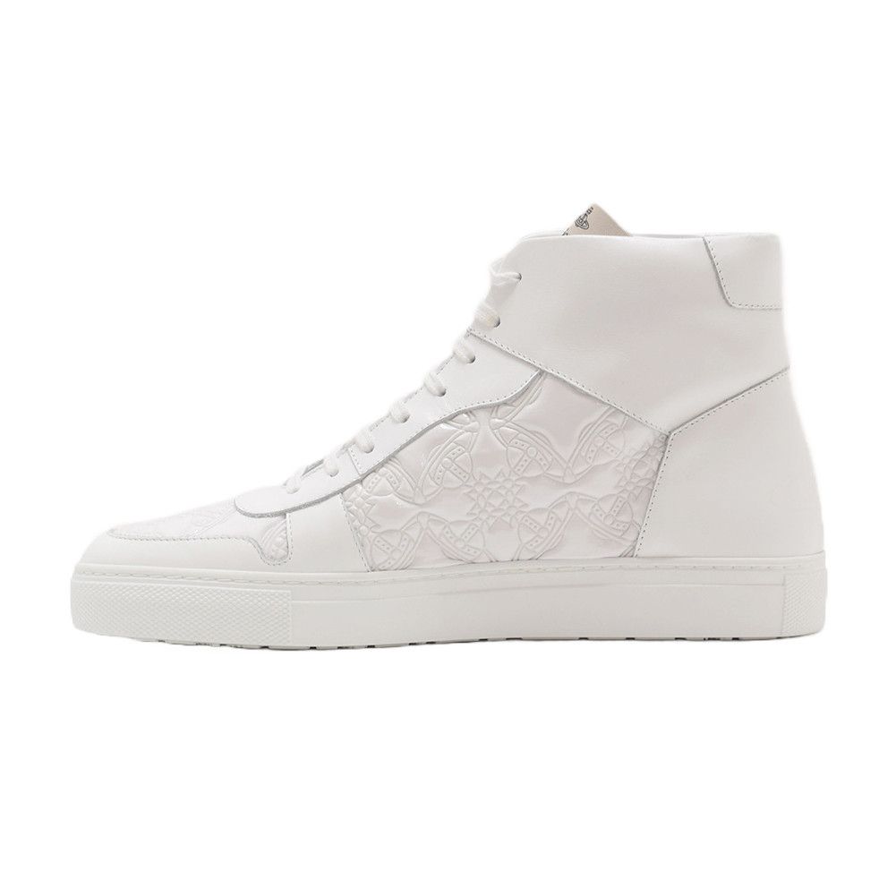 Vivienne Westwood o1y0525 Leather Hi-Top Sneakers in White Size US 8 / EU 41 - 1 Thumbnail