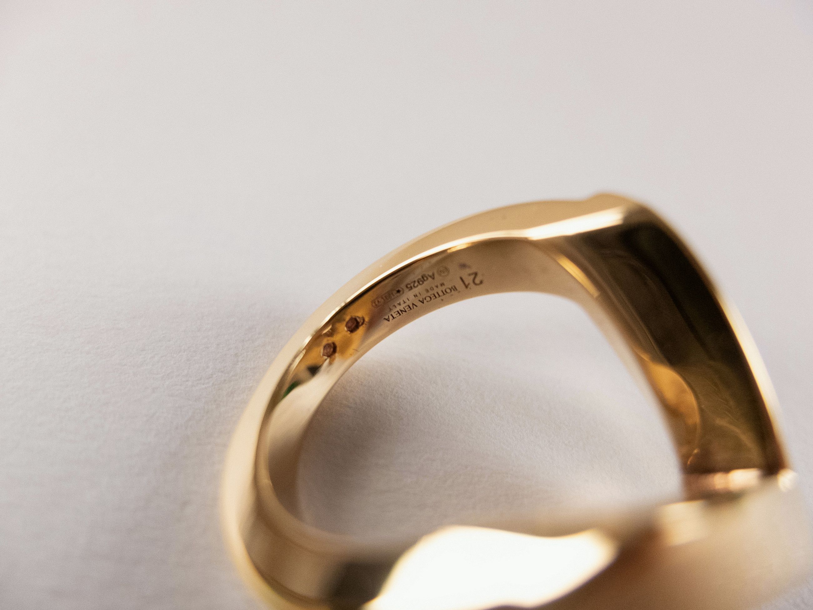Bottega Veneta BOTTEGA VENETA gold plated silver triangle ring 9.5 21 q Size ONE SIZE - 6 Thumbnail