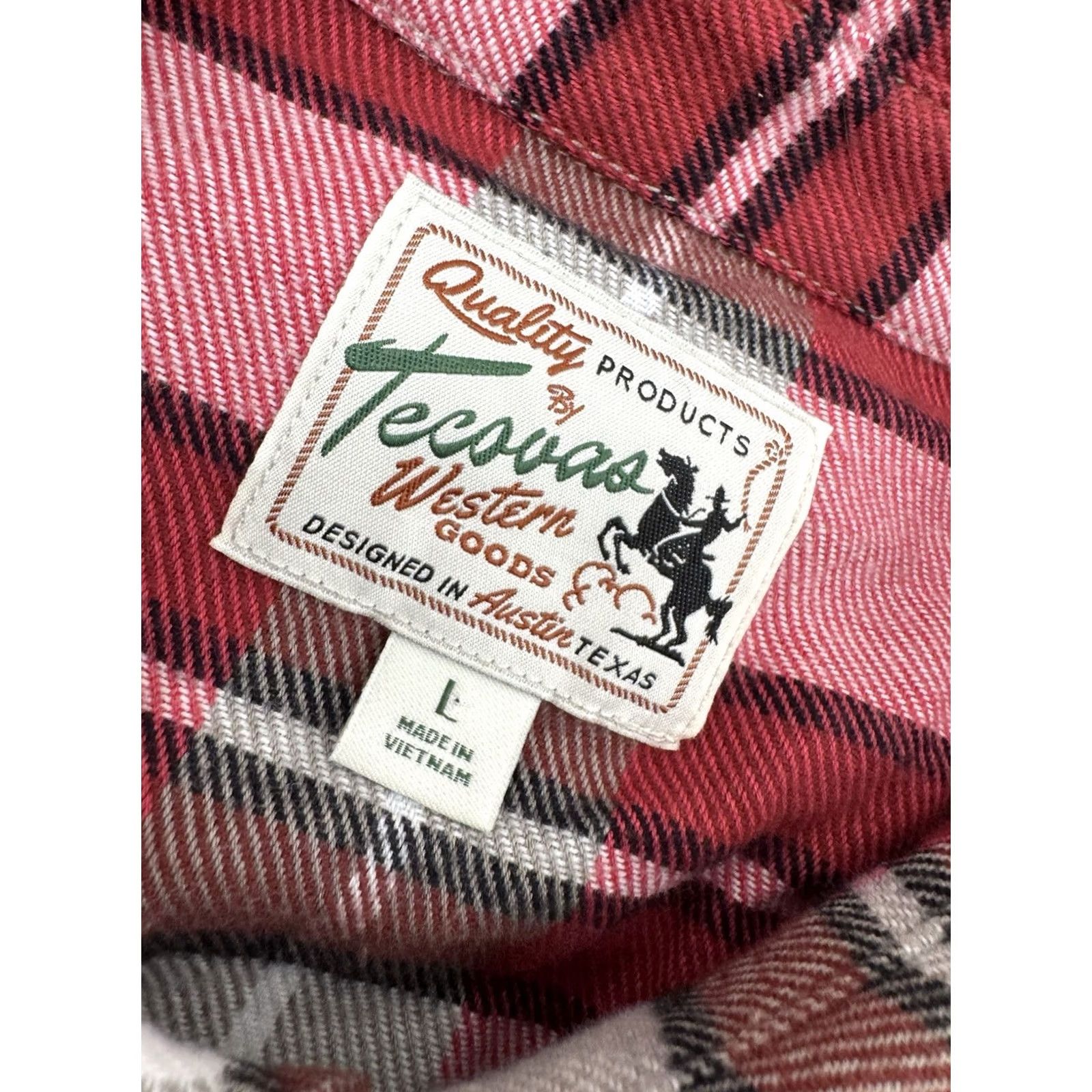 Tecovas TECOVAS Plaid Soft Flannel Shirt Mens L Multicolor EXCELLENT Size US L / EU 52-54 / 3 - 4 Thumbnail