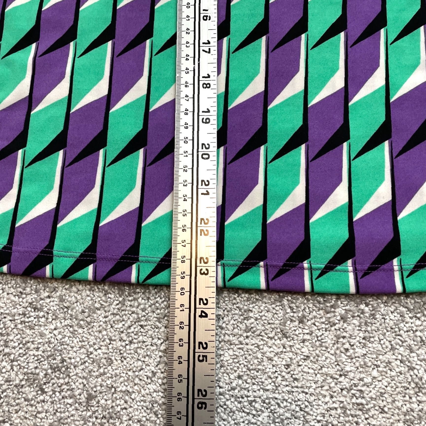 Vintage Iman Tank Top Blouse Womens M Green Purple Geo Stretch Sleeveless Ladies Size M / US 6-8 / IT 42-44 - 5 Thumbnail