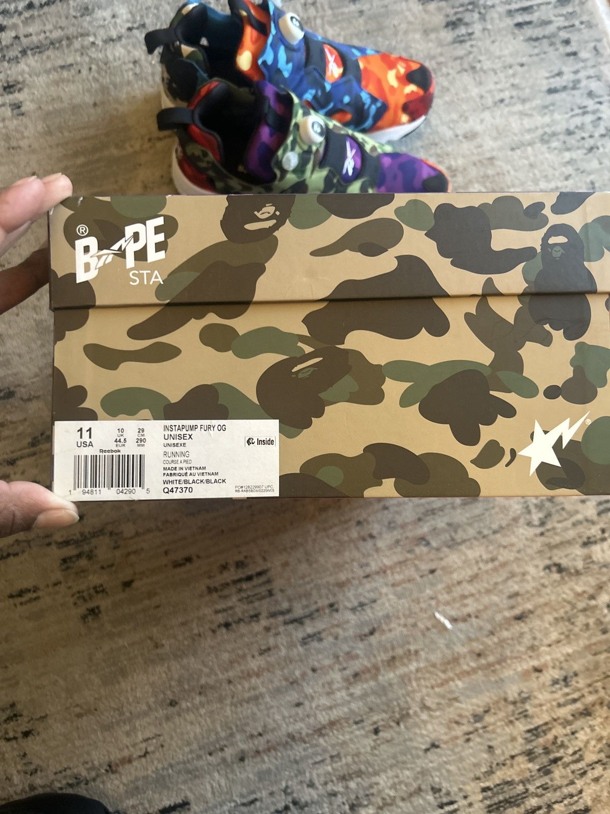 Bape × Reebok Bape x Reebok InstaPump Fury Size US 11 / EU 44 - 8 Thumbnail