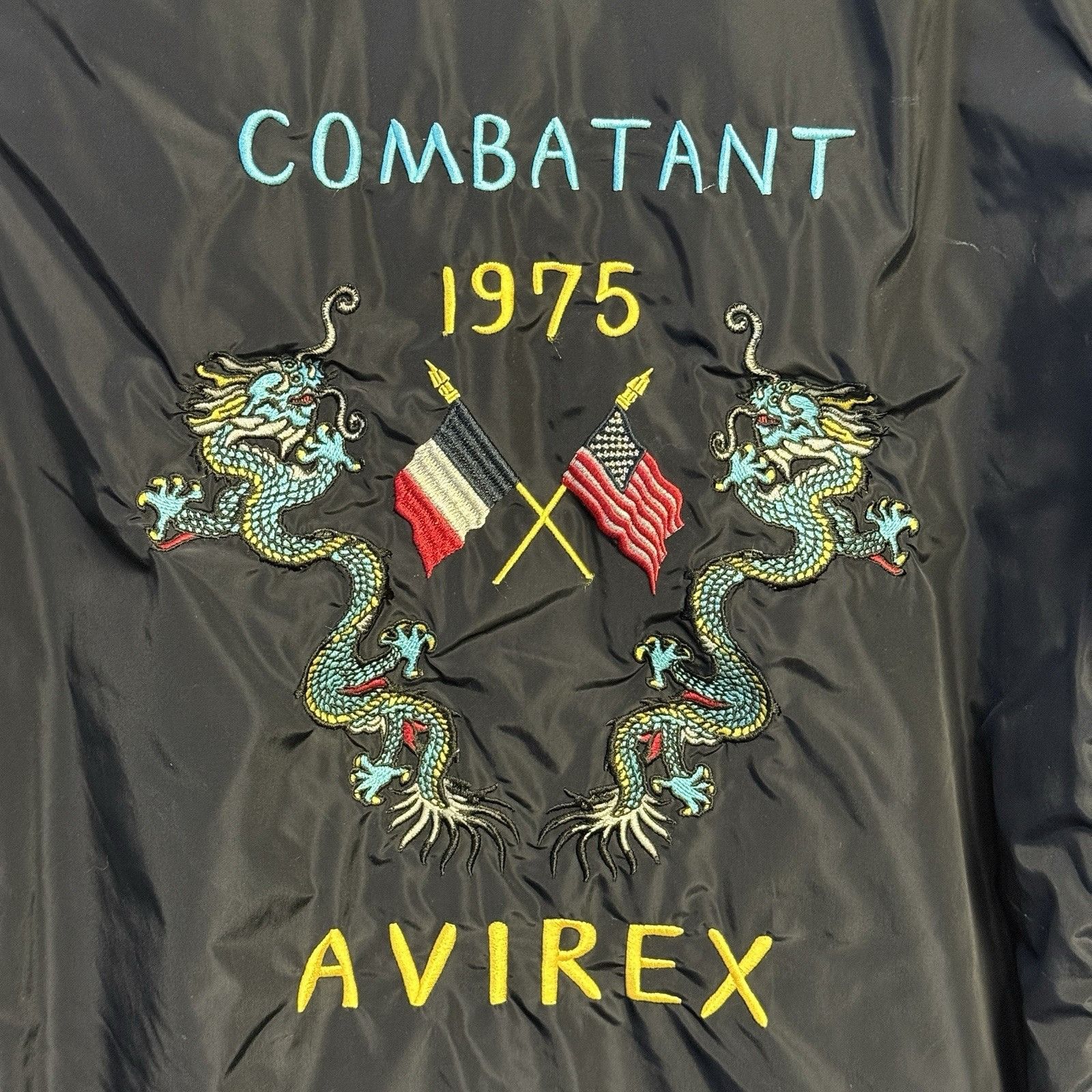 Avirex × Vintage Avirex Souvenir Jacket Mens Medium Black Japanese Embroidere Size US M / EU 48-50 / 2 - 13 Thumbnail