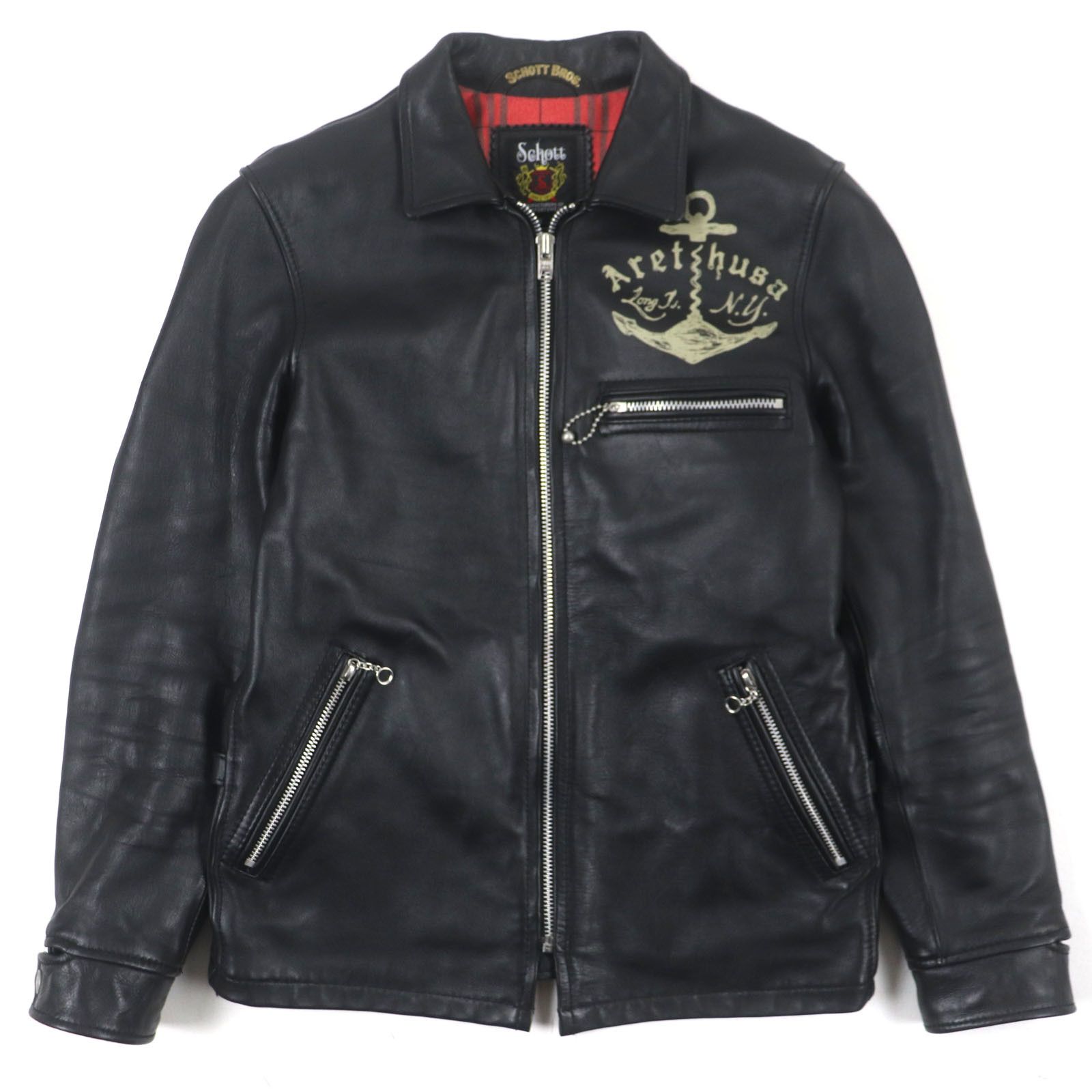Other Other Schott LONG ISLAND Cowhide Jacket Leather Outerwear DUTY FREE for USA Size ONE SIZE - 1 Thumbnail