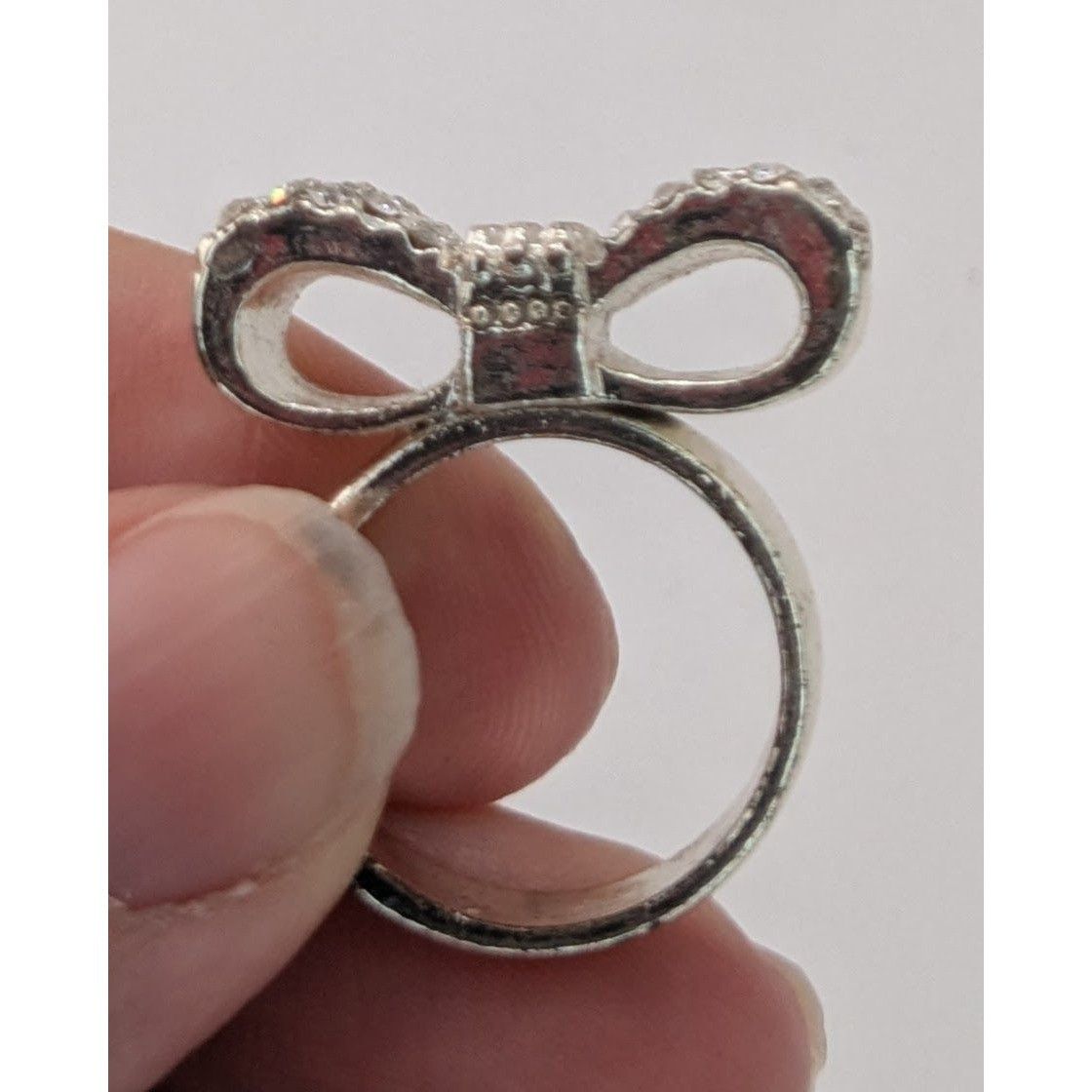 Other Coquette Glam Rhinestone Pave Bow Ring Size 7 Size ONE SIZE - 3 Thumbnail