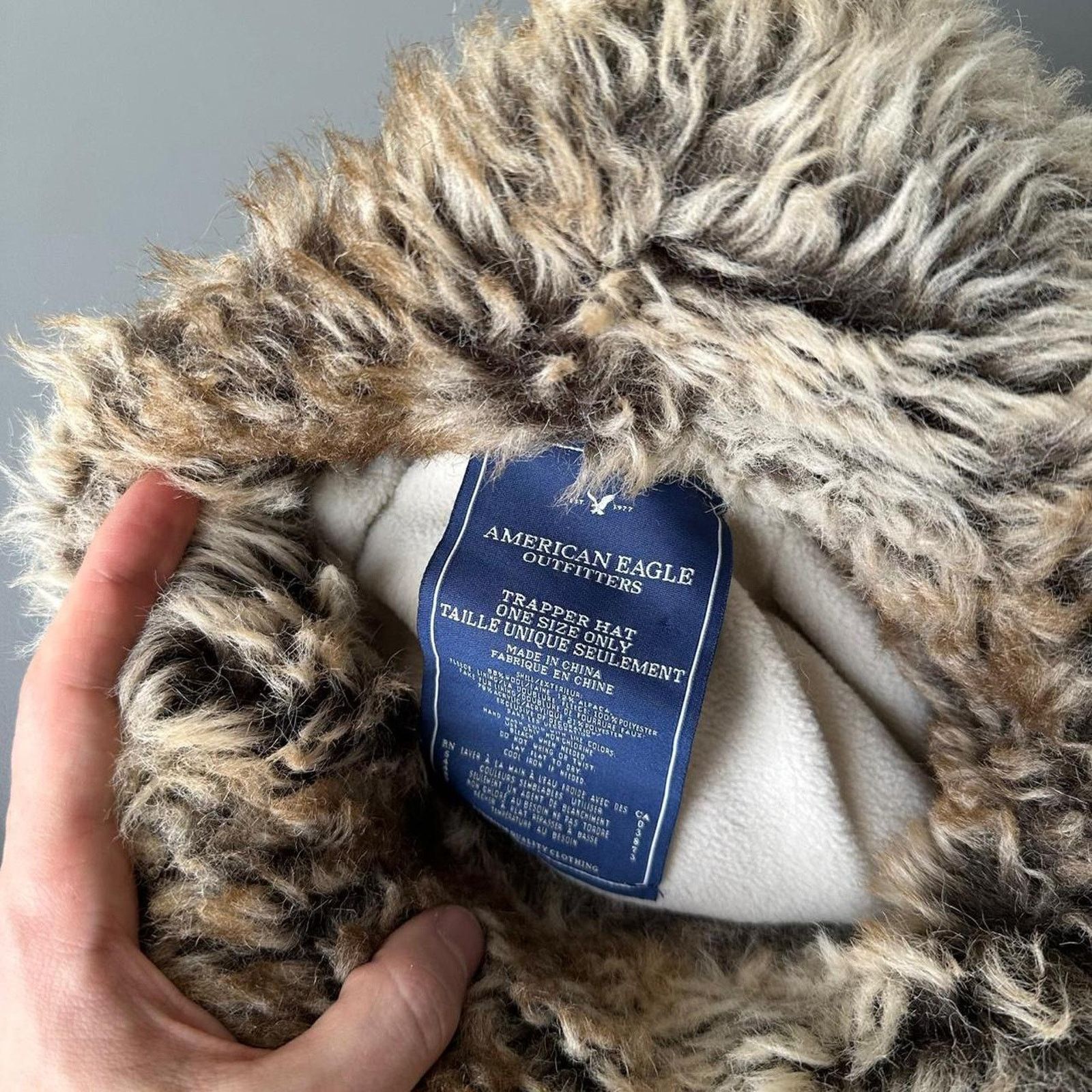 American Eagle Outfitters × Vintage Vintage Y2K Fur American Eagle Ushanka Trapper Hat Beanie Size ONE SIZE - 7 Thumbnail