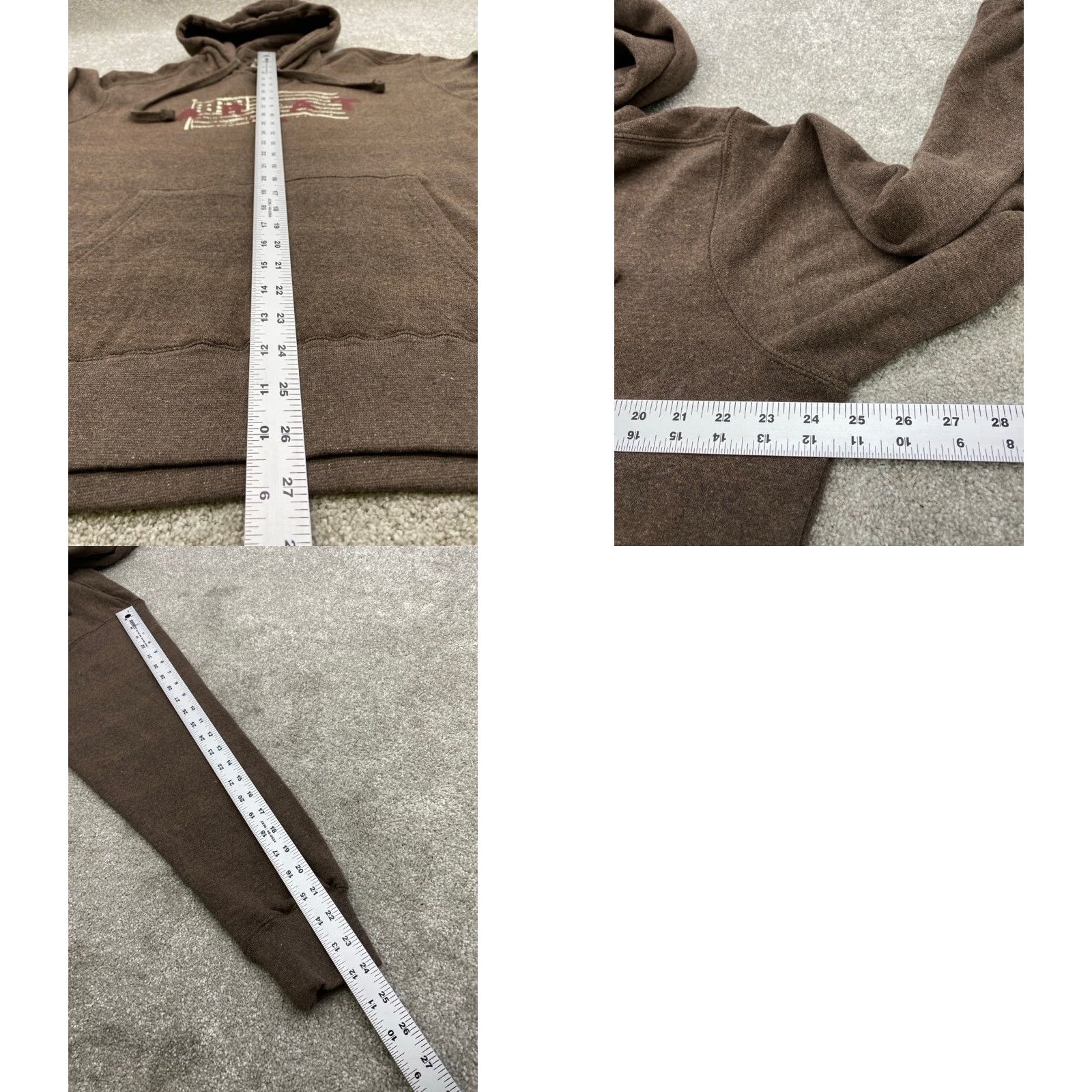 Ariat Ariat Hoodie Women's L Brown USA Logo Pockets Hooded Drawstring Long Sleeve - 5409 Size L / US 10 / IT 46 - 8 Thumbnail