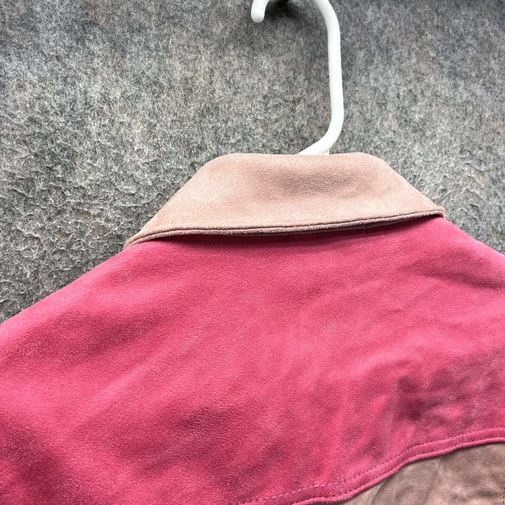 MNML mnml Jacket Women M Pink Colorblock Suede Bomber Snap Lined Streetwear Size M / US 6-8 / IT 42-44 - 7 Thumbnail