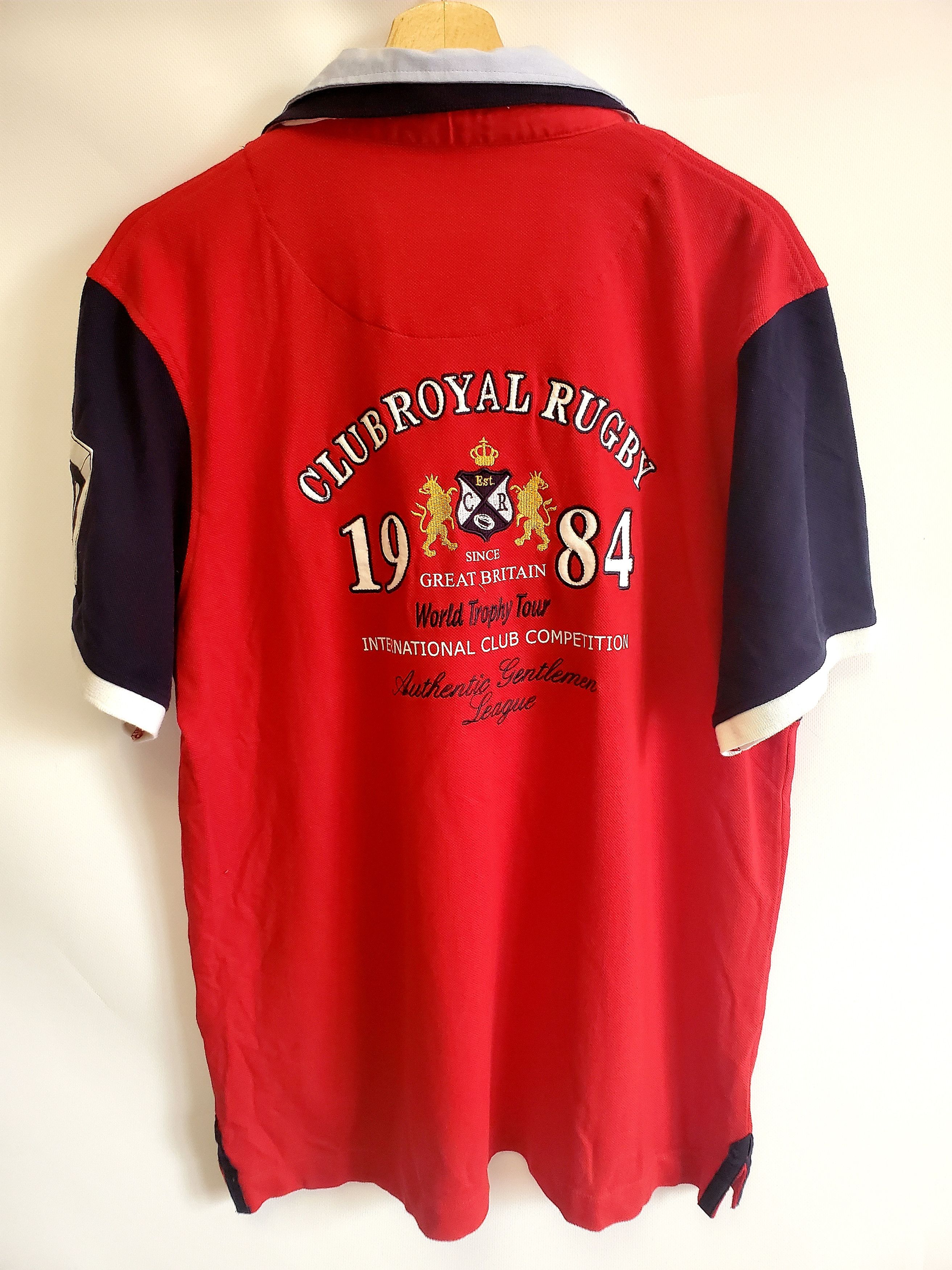 Vintage Club royal rugby league great Britain polo shirt, size L Size US L / EU 52-54 / 3 - 6 Thumbnail