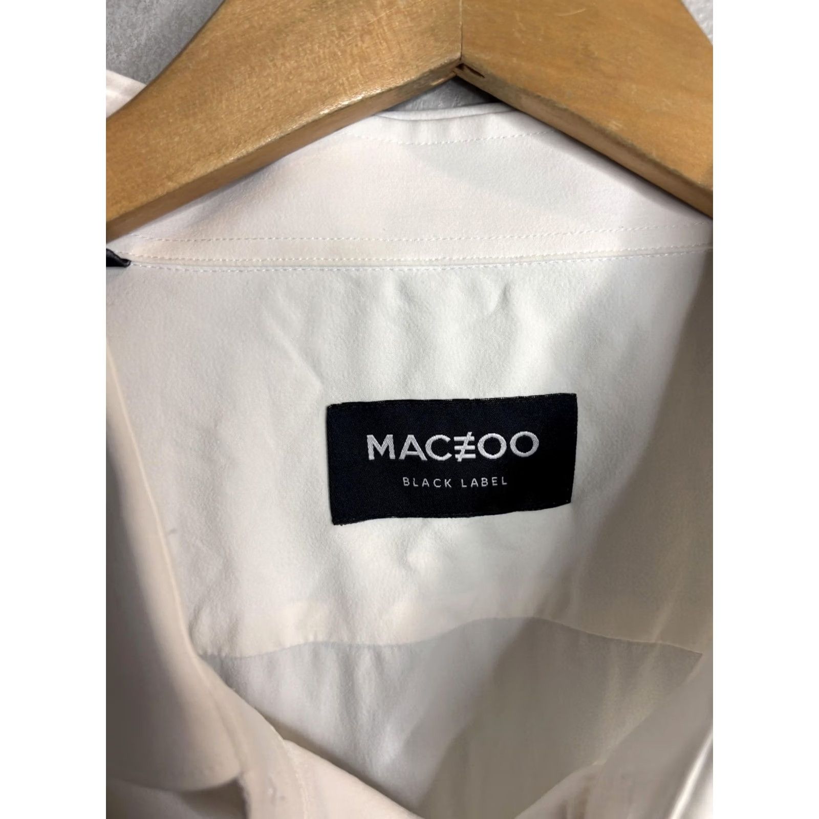 Maceoo Maceoo Black Label Shirt Mens 3XL White Long Sleeve Button Front Dress Collared Size 48R - 3 Thumbnail