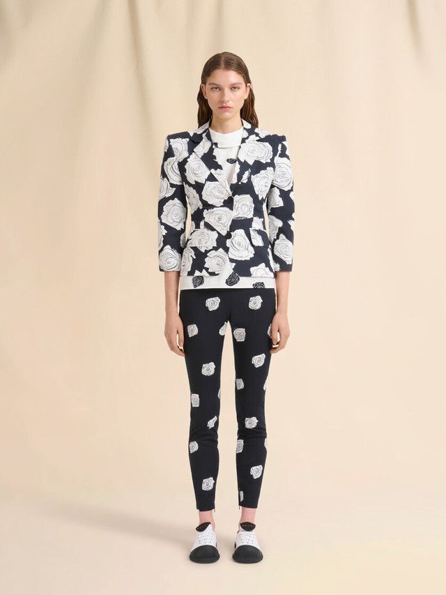 Marni o1w1db10326 Poplin Jacket With Aurora Print in Black/White Size S / US 4 / IT 40 - 2 Thumbnail