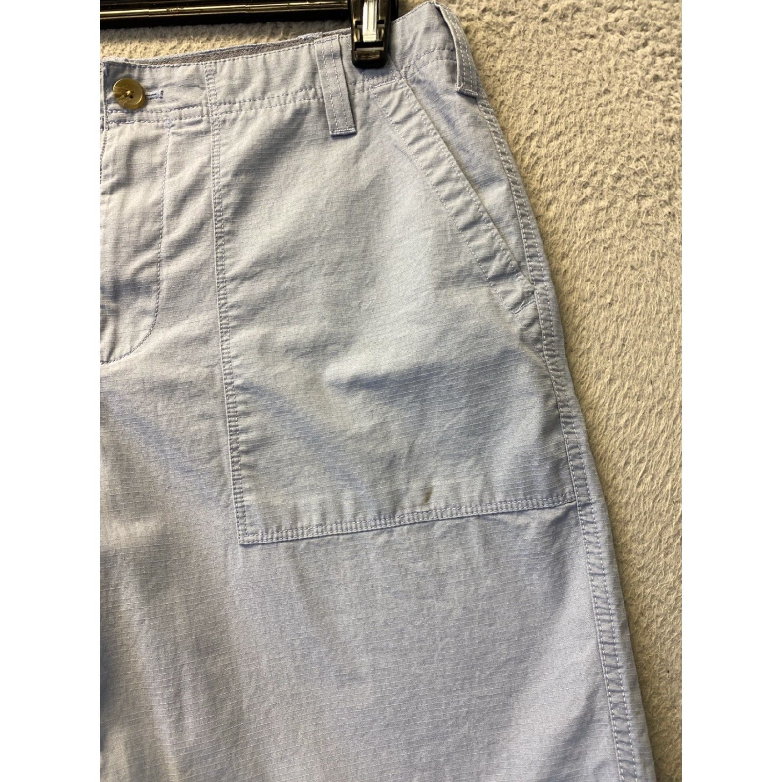 Banana Republic VINTAGE Banana Republic Men’s Chino Shorts Flat Front Sz 33 Blue Casual Cotton Size US 33 - 2 Thumbnail