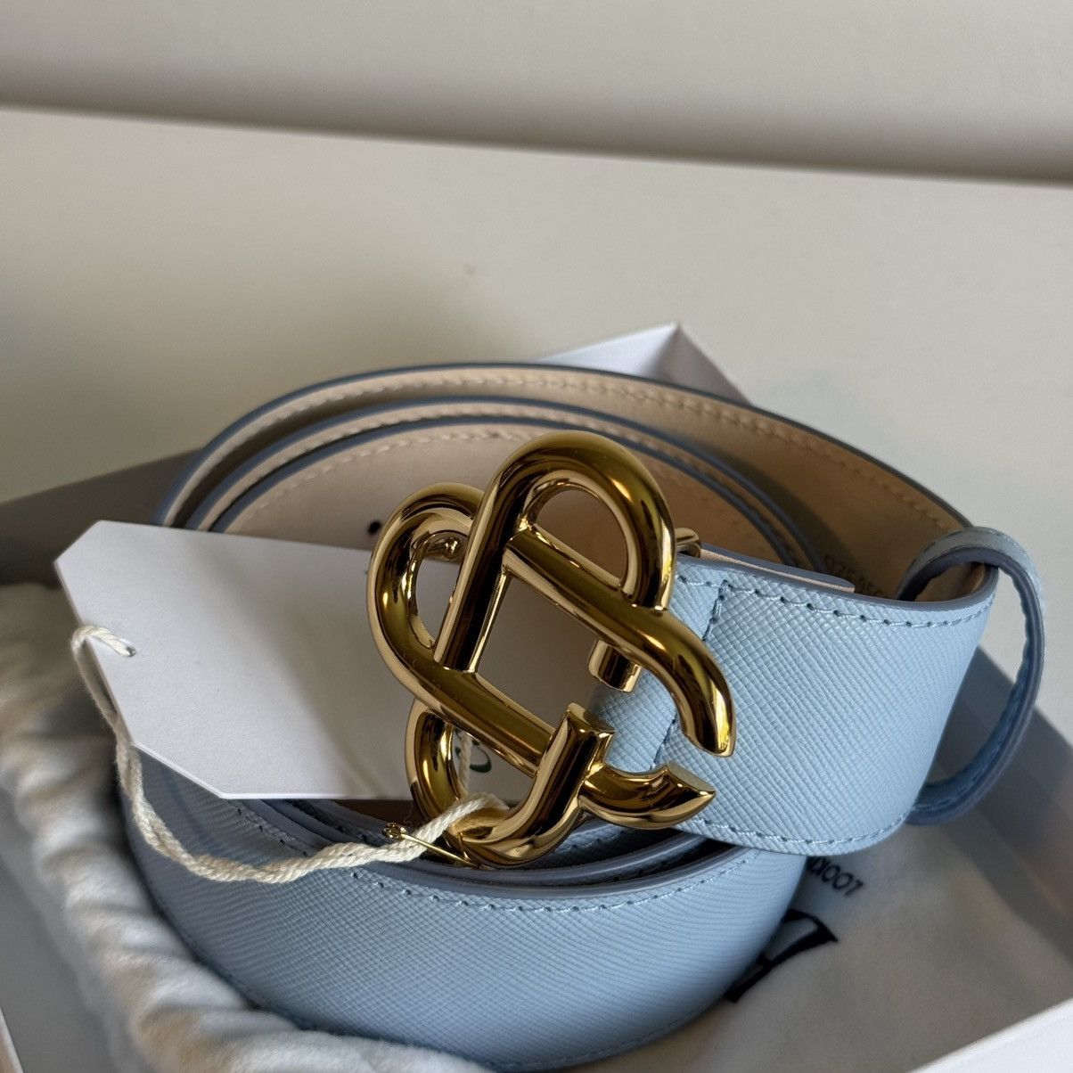 Casablanca Casablanca Leather Belt Blue/Gold Size 95 Size ONE SIZE - 7 Thumbnail