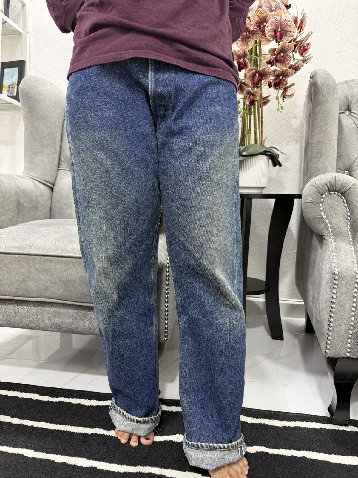 Levi's Vintage 80s Levis 501 Redline Size US 32 / EU 48 - 19 Thumbnail
