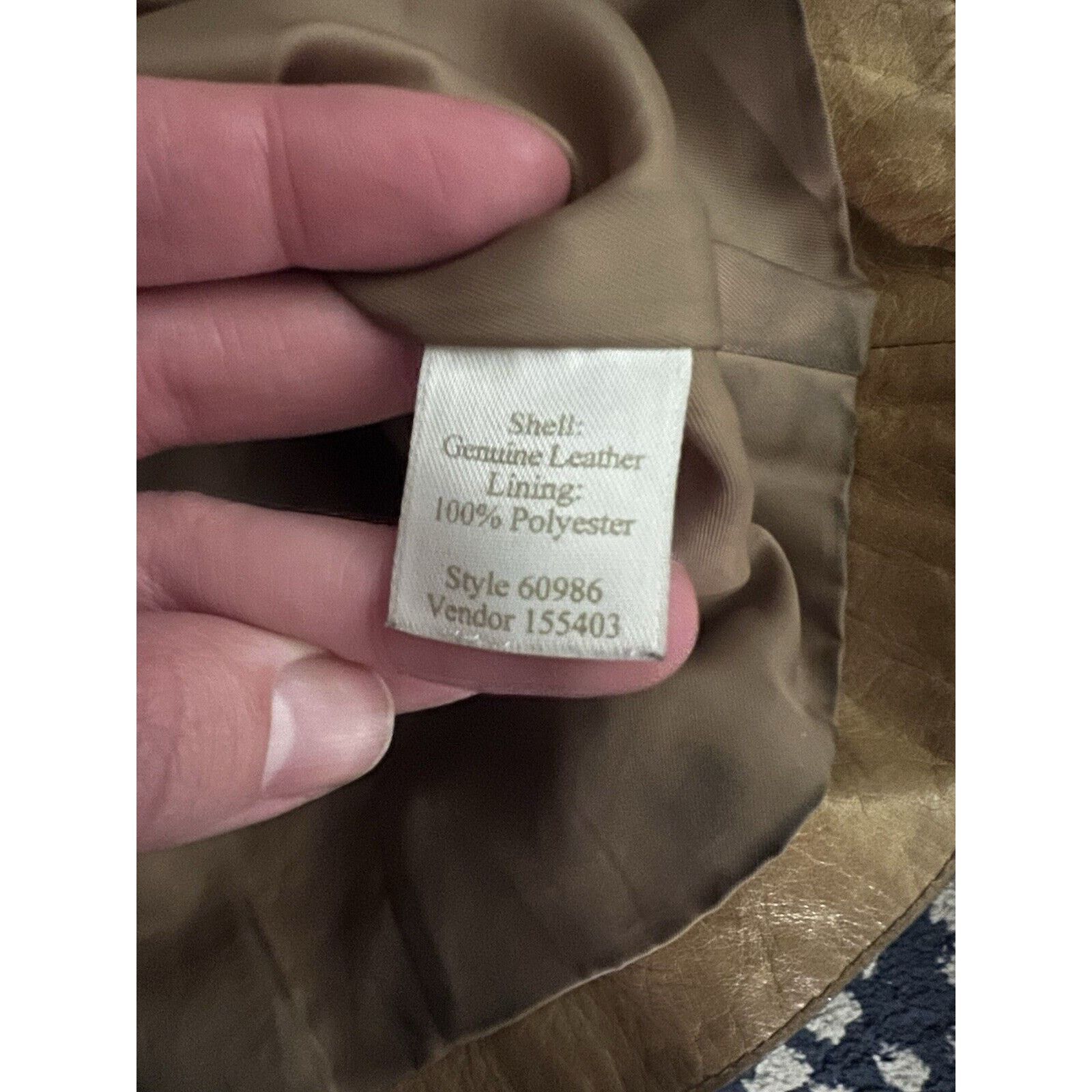 Vintage VTG Caslon Tan Brown Leather Snap Collared Jacket M Size M / US 6-8 / IT 42-44 - 4 Thumbnail