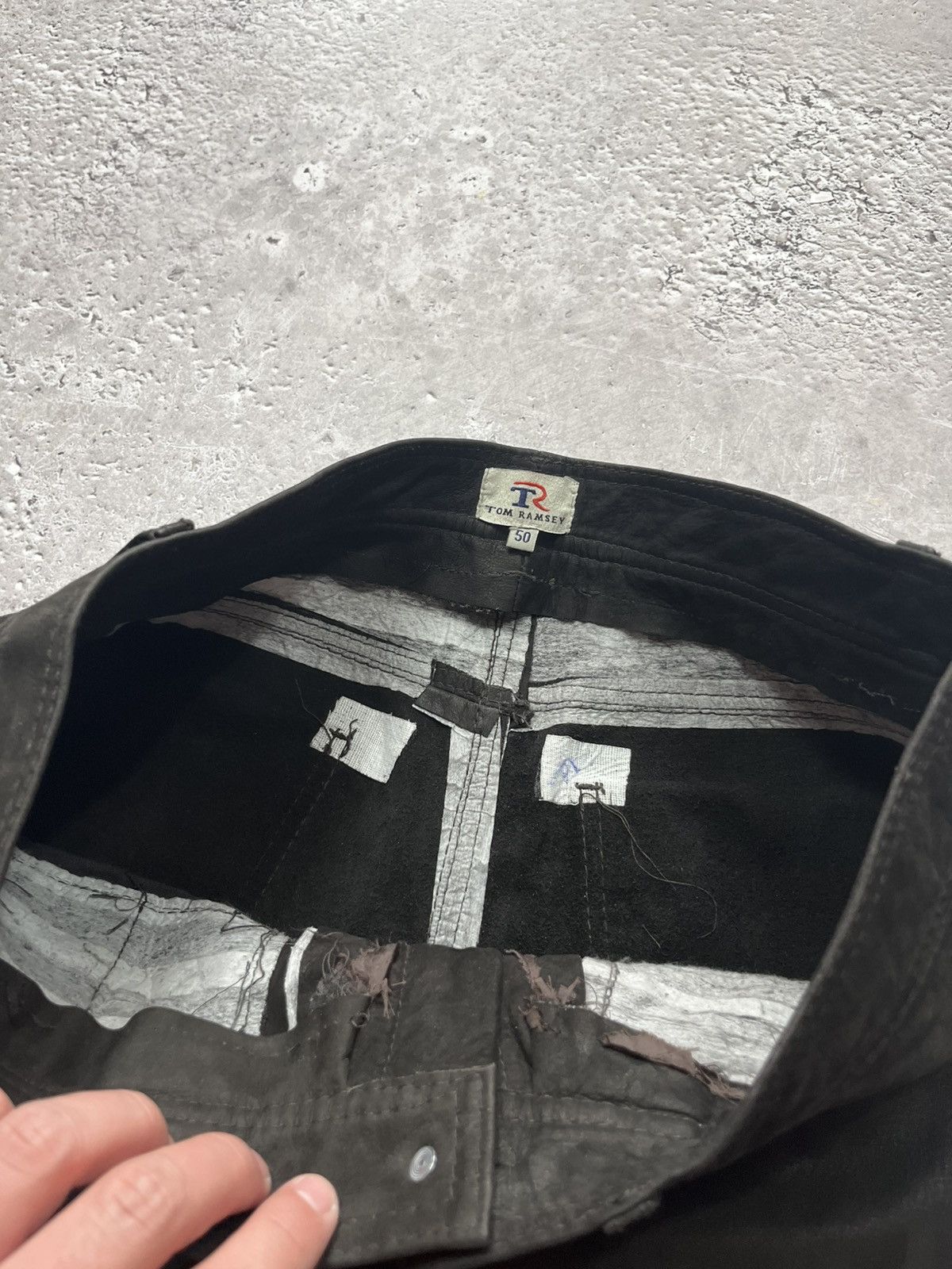 Leather × Vintage Tom Ramsey Black Leather Biker Pants Size 50 Size US 32 / EU 48 - 11 Thumbnail