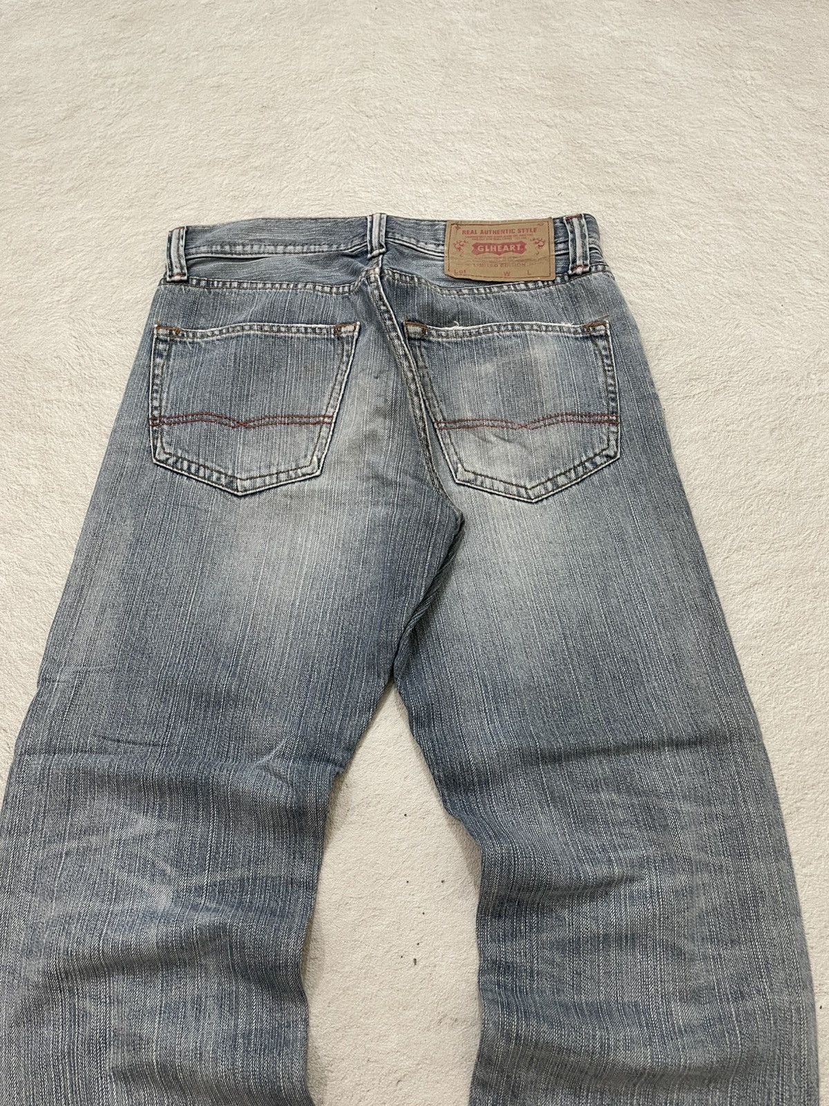 Japanese Brand 2000s Diesel Ripped Denim Washed Jeans Loose Fit Y2K Size US 32 / EU 48 - 7 Thumbnail