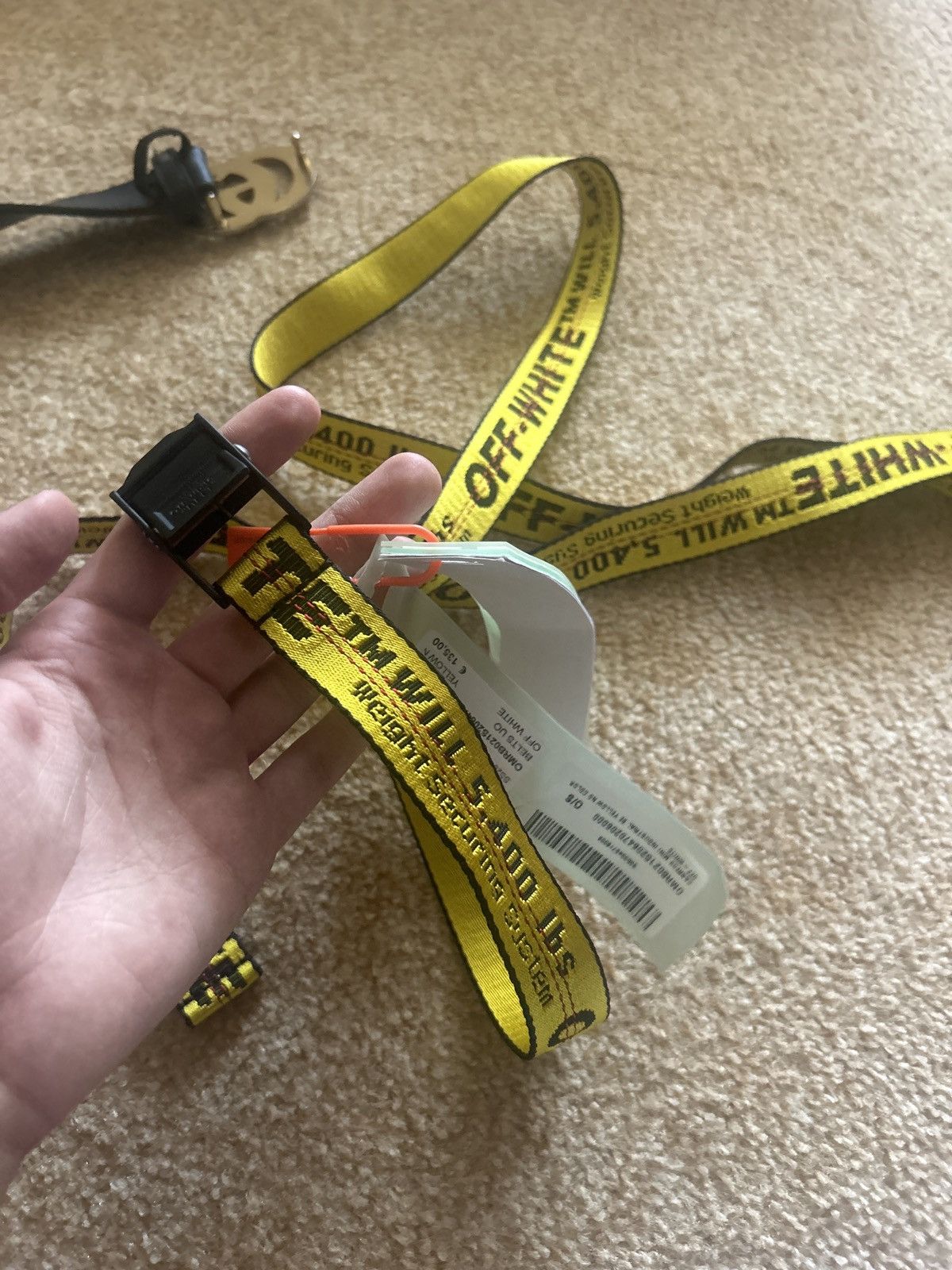Off White Off White Yellow Black Authentic Belt Grailed