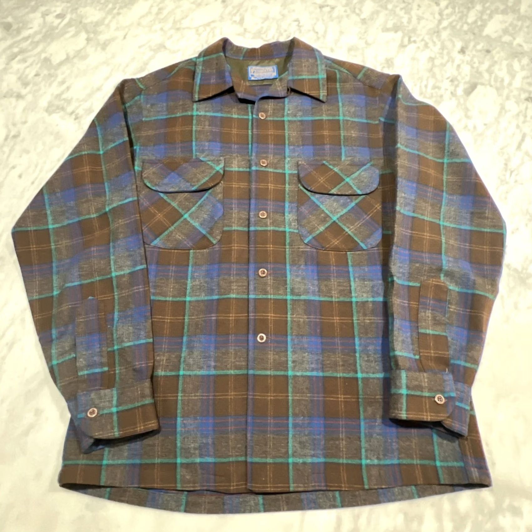 Pendleton VINTAGE Pendleton Board Shirt Men M Plaid Wool USA Shirt Mens Regular Long Sleeve Button-Up Pocketed Plaid Wool USA Fall Winter Spring 90s Lumberjack Size US M / EU 48-50 / 2 - 3 Thumbnail
