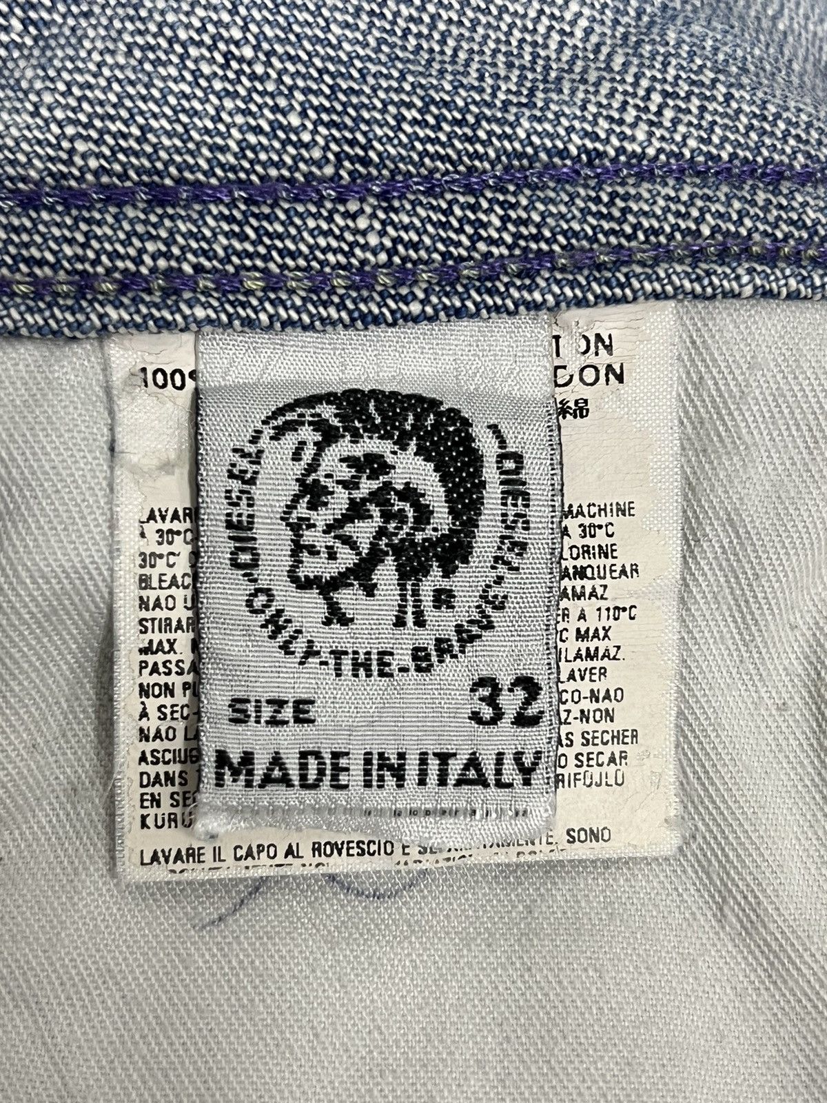 Diesel RARE💥Vintage DIESEL ZATHAN FLARE Distressed Clawmark Denim Size US 32 / EU 48 - 12 Thumbnail