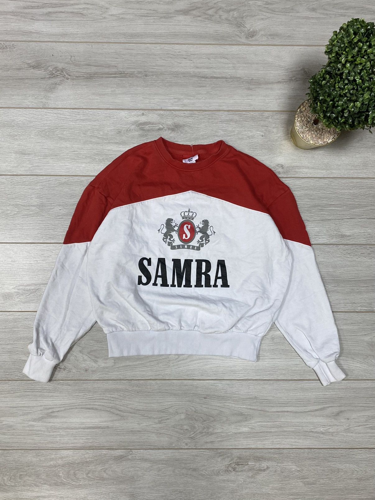 Vintage Marlboro Samra vintage big logo sweatshirt cigarette Size US L / EU 52-54 / 3 - 1 Thumbnail