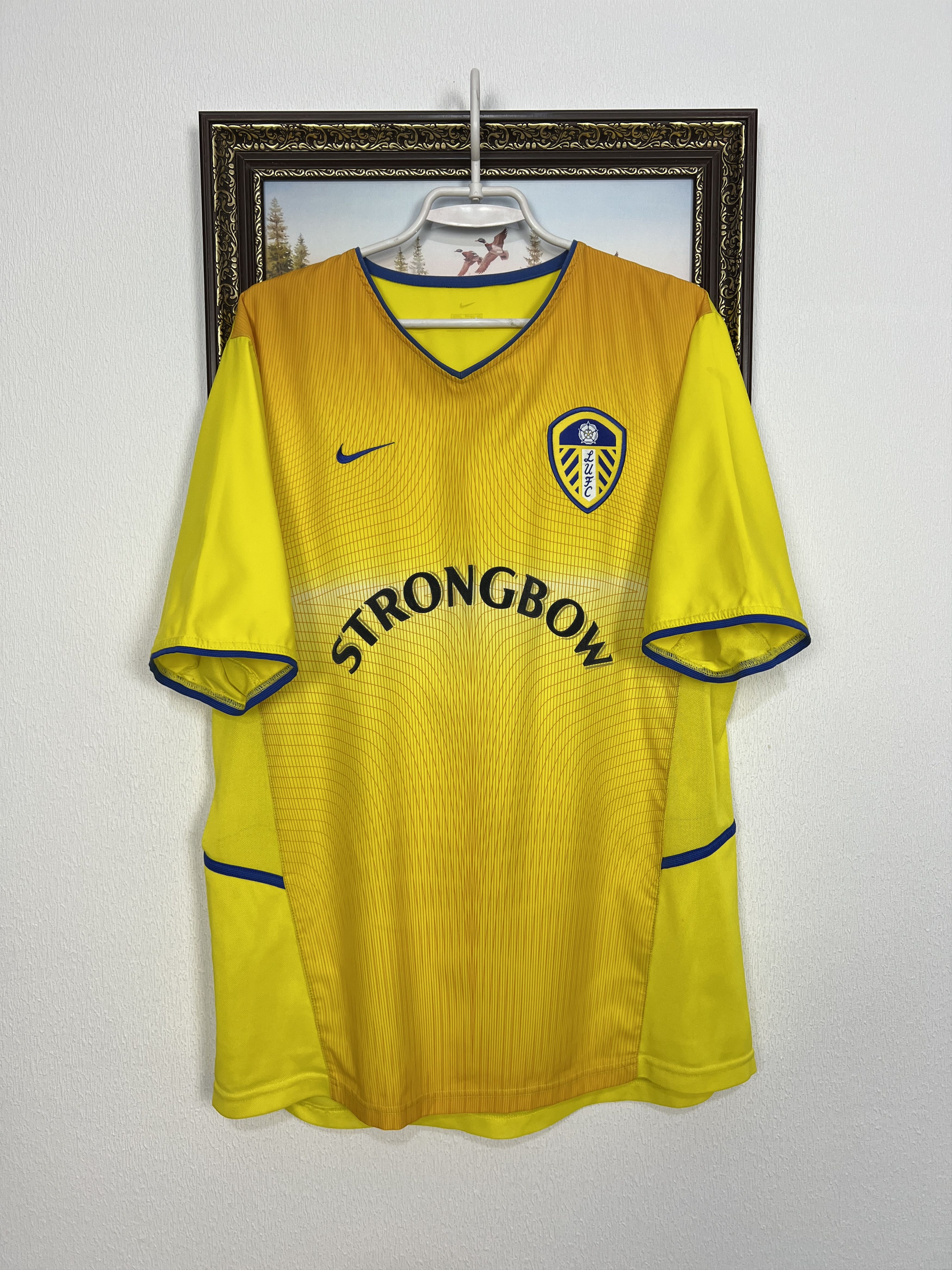 Nike Leeds United Away football shirt 2002 Soccer Jersey Trikot Size US L / EU 52-54 / 3 - 1 Thumbnail