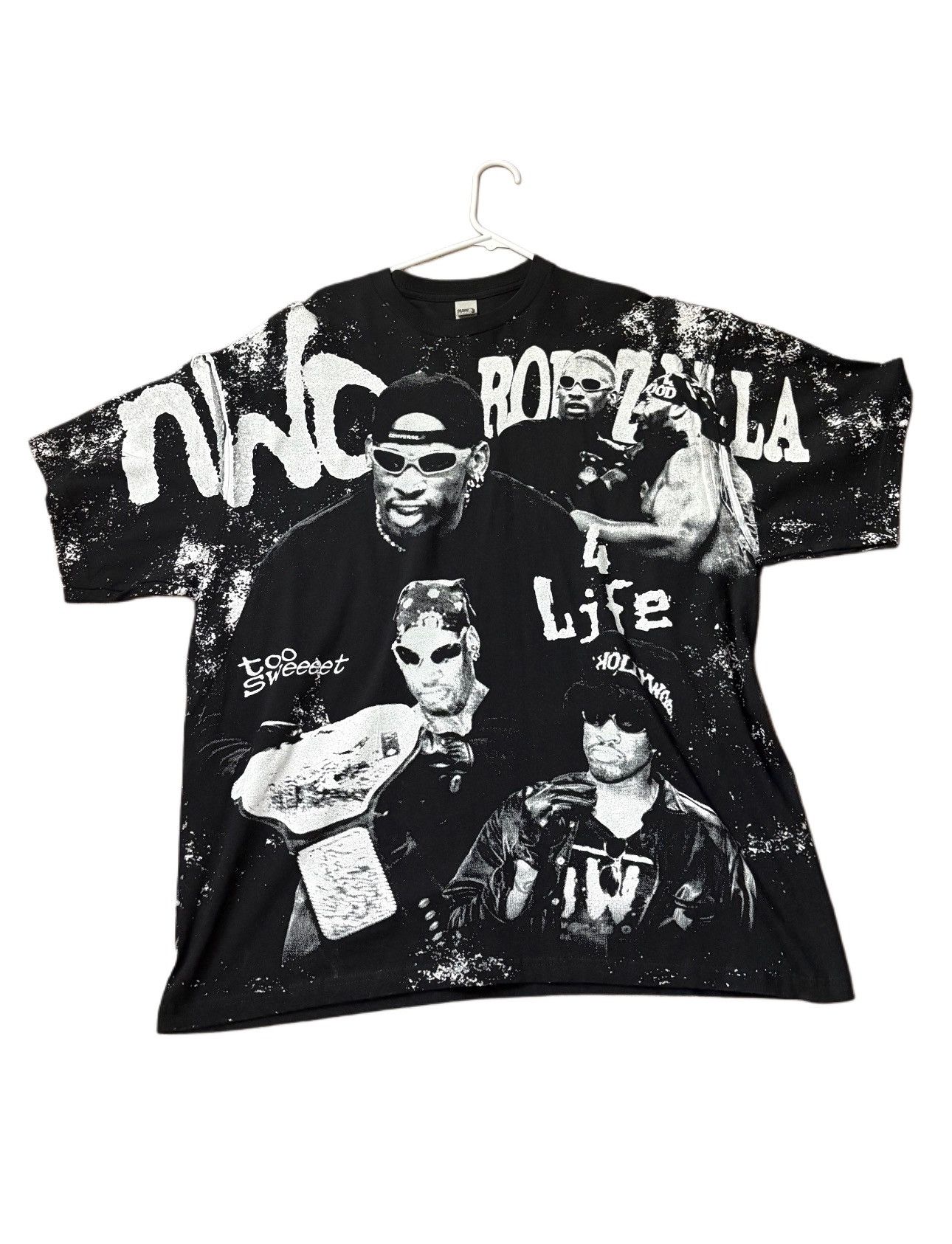 WCW/nWo NWO WCW Dennis Rodman ALLOVER PRINT TEE Vintage 1990s Size US XXL / EU 58 / 5 - 1 Thumbnail