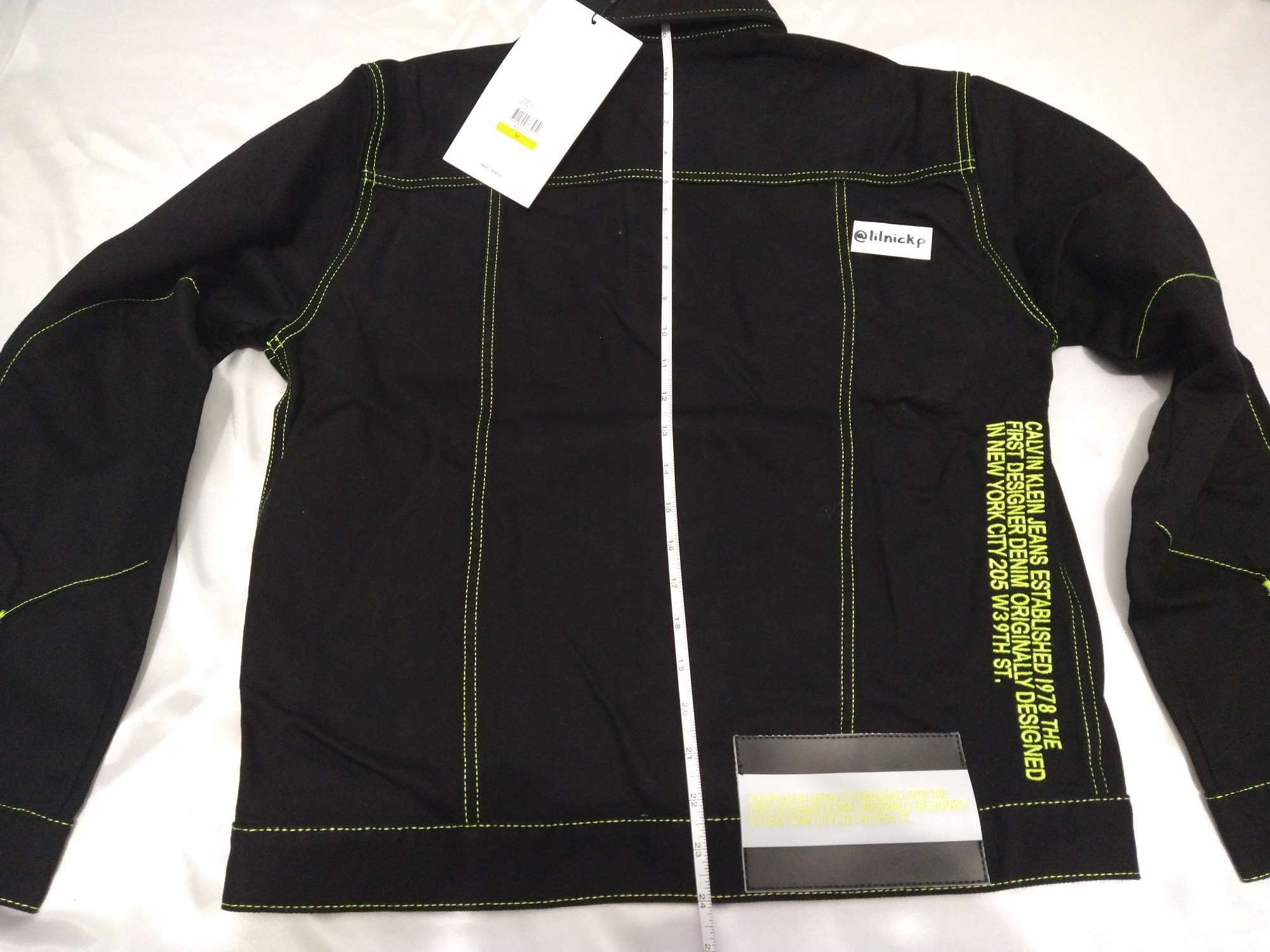 Calvin Klein 205W39NYC EST. 1978 Black Hole Denim Trucker Jacket Size US M / EU 48-50 / 2 - 5 Thumbnail