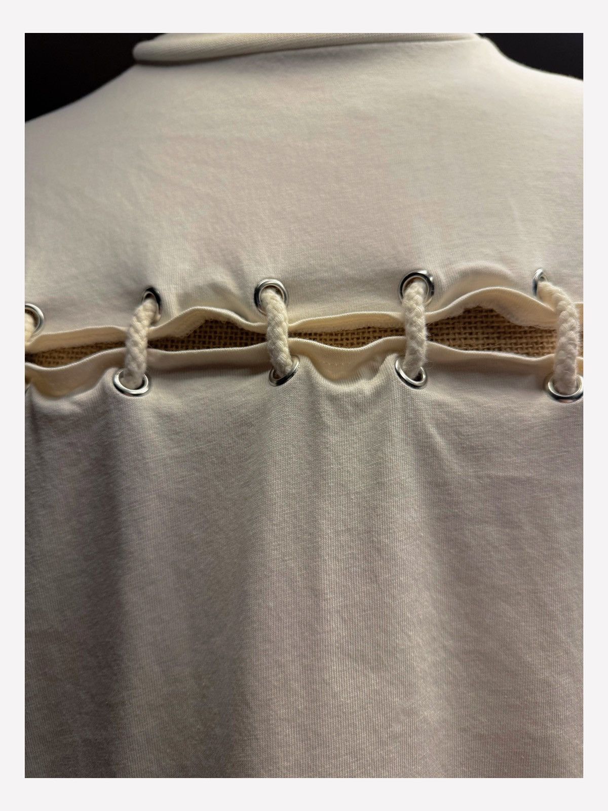Asos ASOS Eyelet & Rope Detail T-Shirt – Size M Size US M / EU 48-50 / 2 - 2 Thumbnail