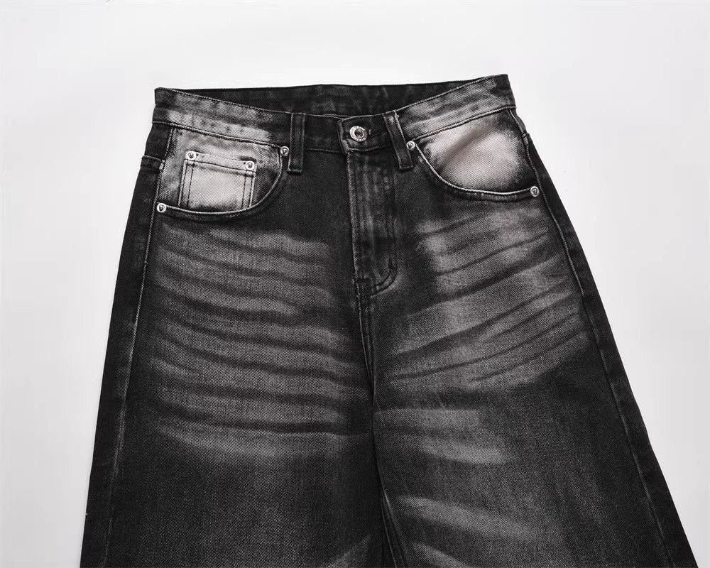 Japanese Brand × Jean Trendy cool contrast color washed wide-leg jeans Size US 32 / EU 48 - 3 Thumbnail