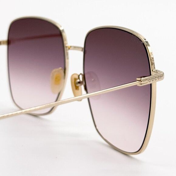 Gucci NEW GUCCI SUNGLASSES GG1031S 010 GOLD/BROWN WOMEN EYEWEAR Size ONE SIZE - 8 Thumbnail