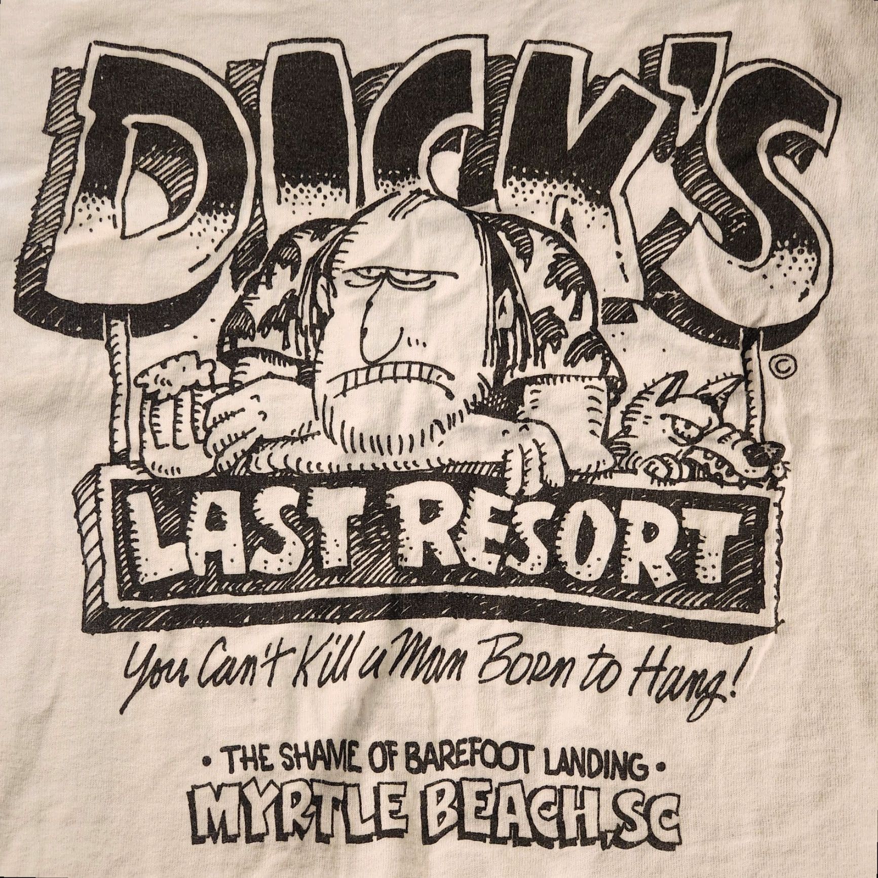 Fruit Of The Loom VINTAGE Fruit of the Loom Tank Top Dick’s Last Resort 90s USA White Cotton Sleeveless L Mens Size US L / EU 52-54 / 3 - 2 Thumbnail