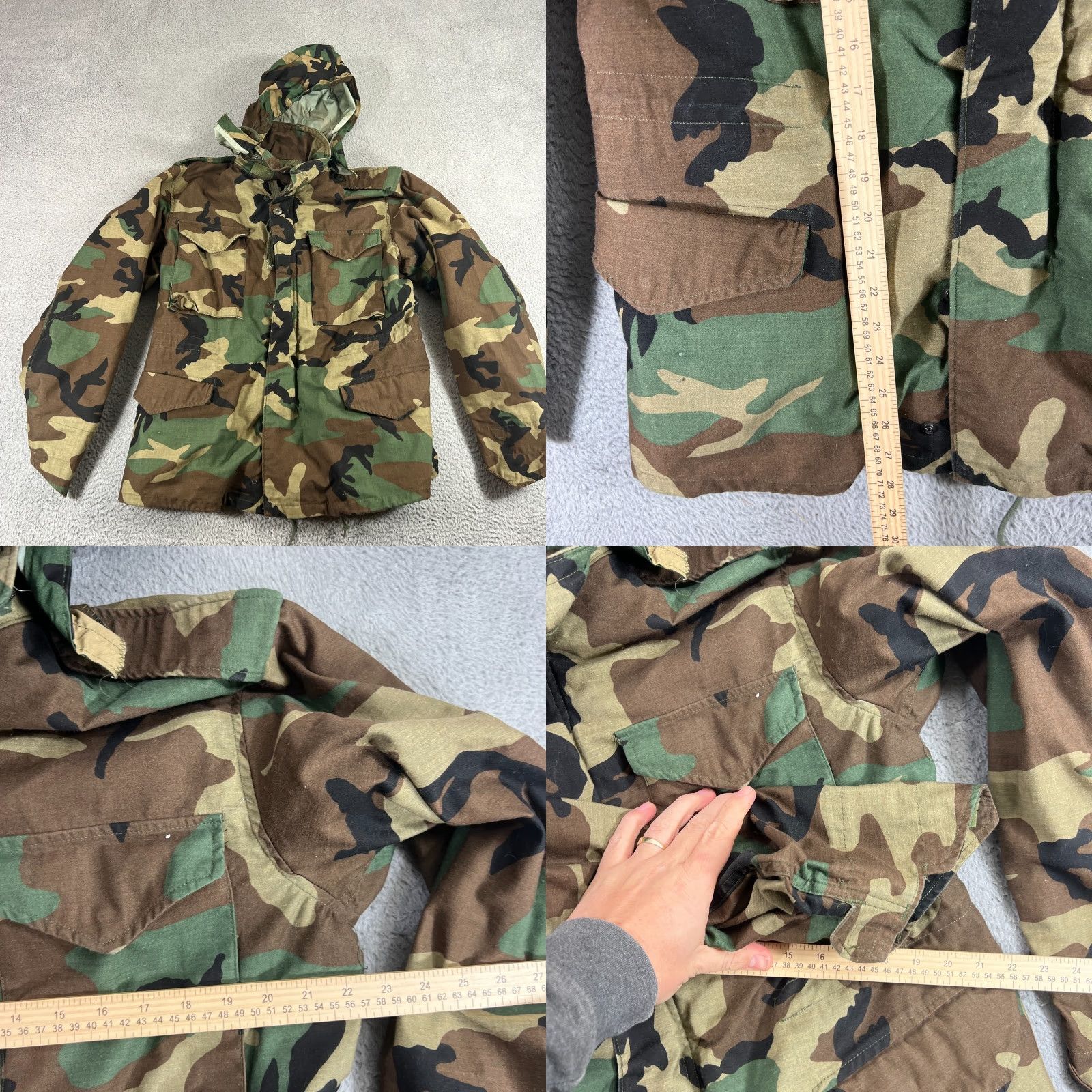 Alpha Industries VINTAGE Alpha Industries Field Jacket Coat M65 Woodland Camo Medium Reg Military Size US M / EU 48-50 / 2 - 8 Thumbnail