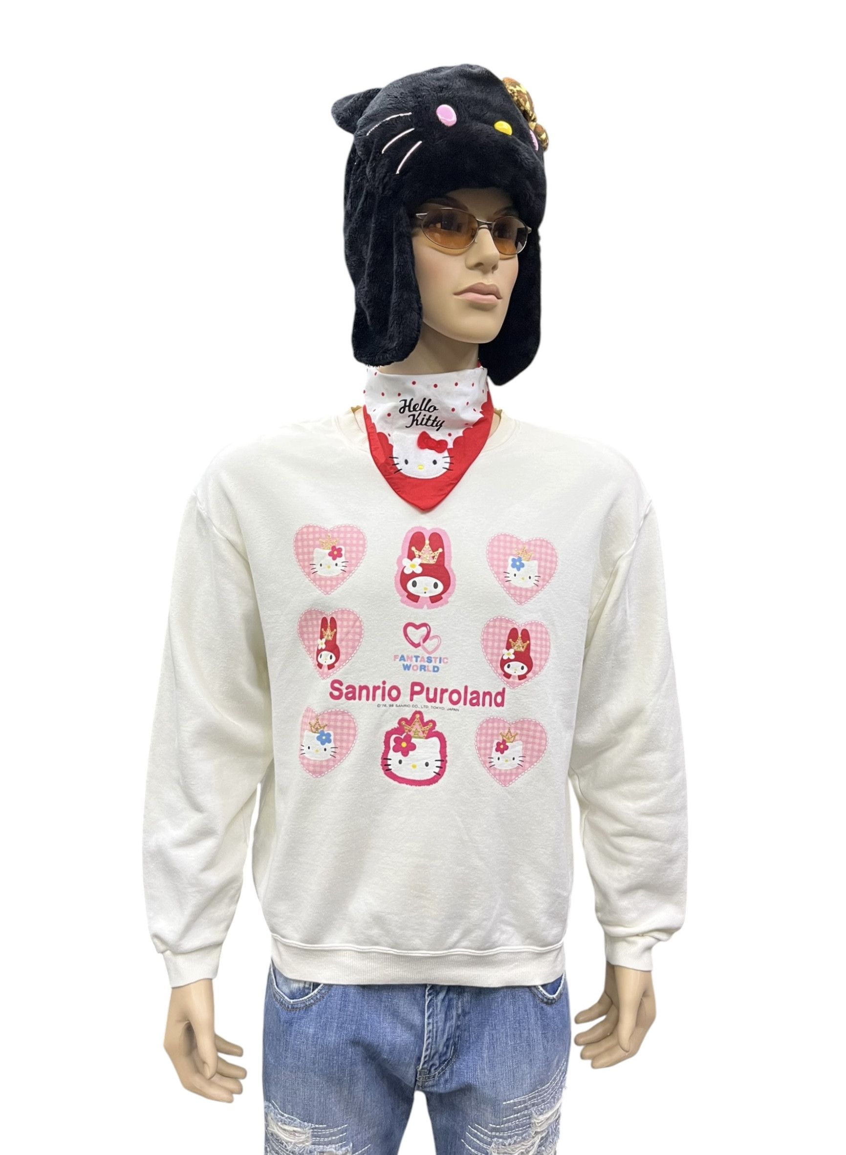 Japanese Brand Vintage Hello Kitty Fantastic World Japan Sweater Size US M / EU 48-50 / 2 - 1 Thumbnail