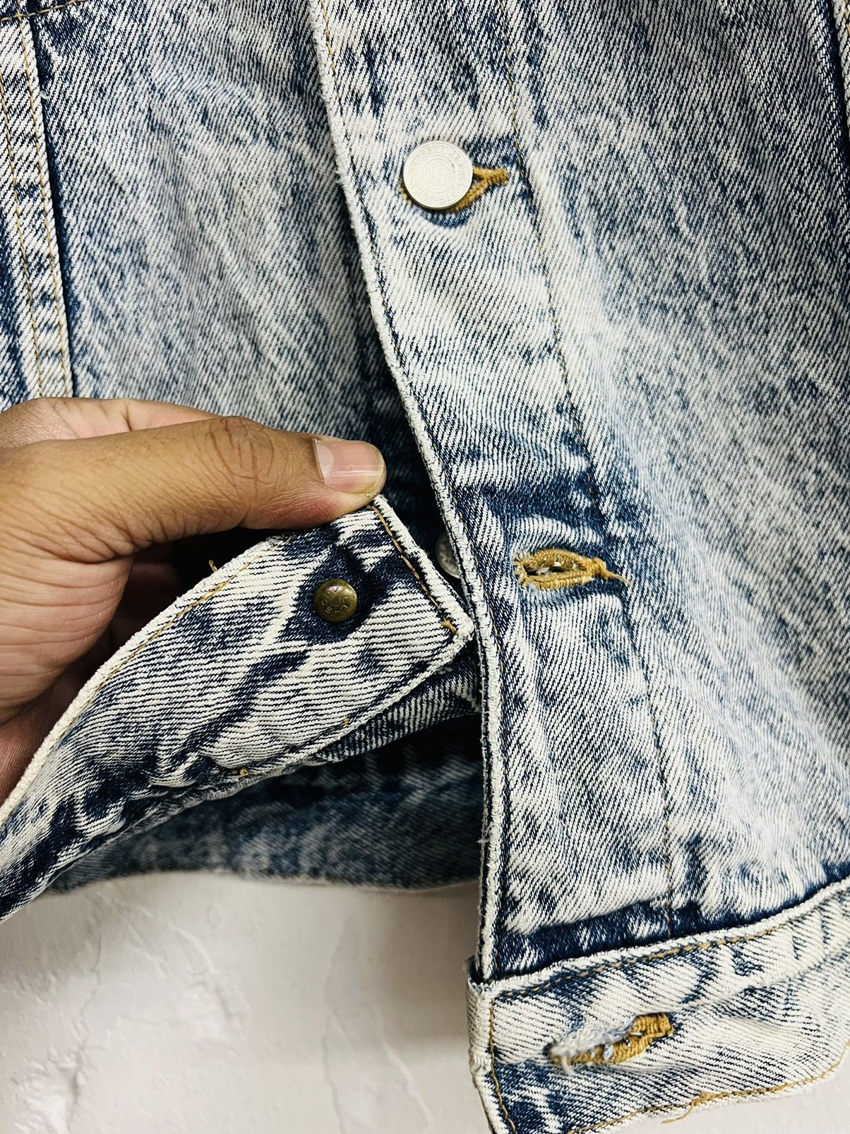 Big John × Vintage Vtg 90’ BIG JOHN SPIRIT Distressed Denim Jacket Size US L / EU 52-54 / 3 - 11 Thumbnail