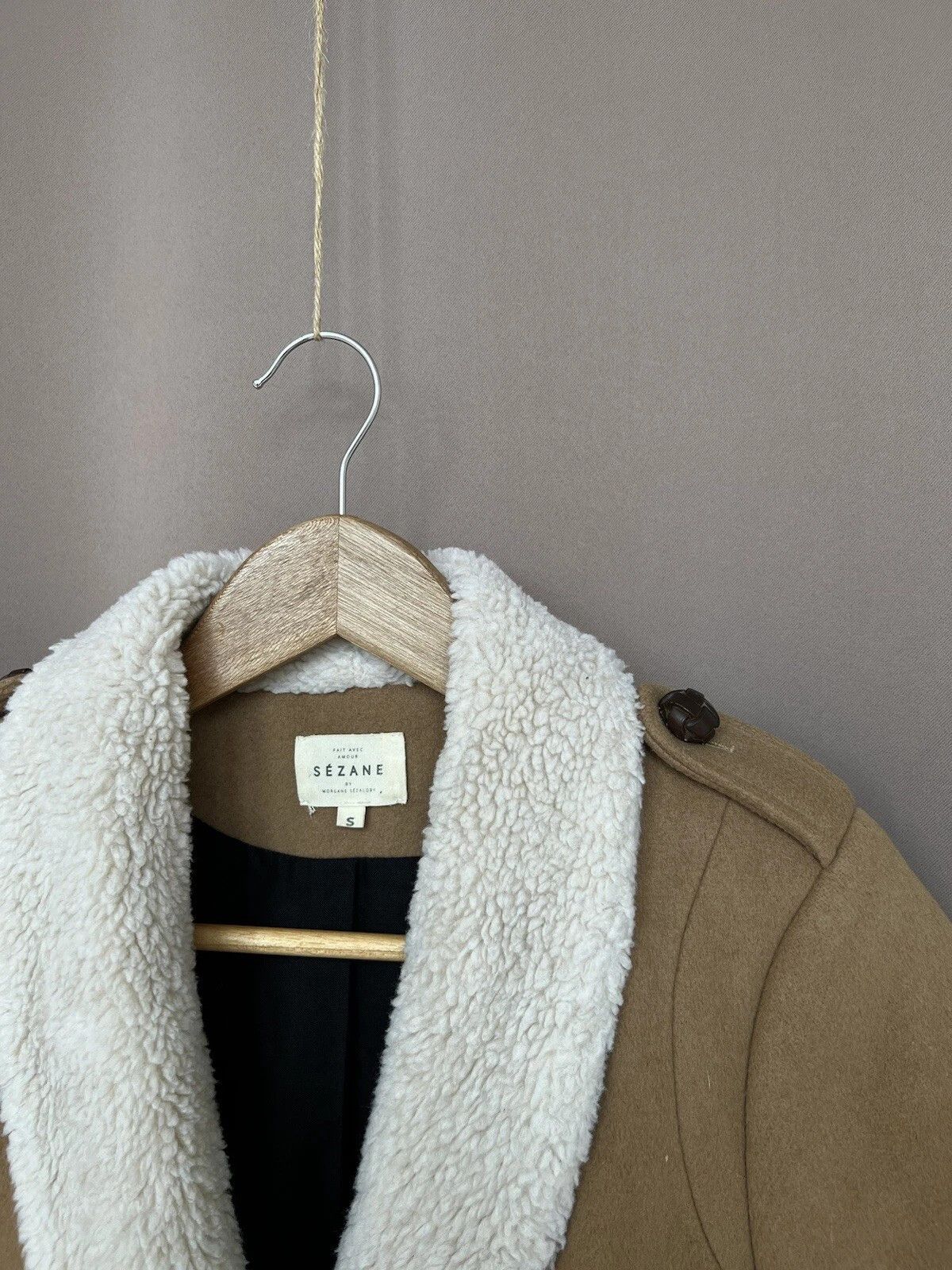 Sezane Sezane Wool Coat Teddy Collar Womens Size S Button Jacket Size S / US 4 / IT 40 - 6 Thumbnail