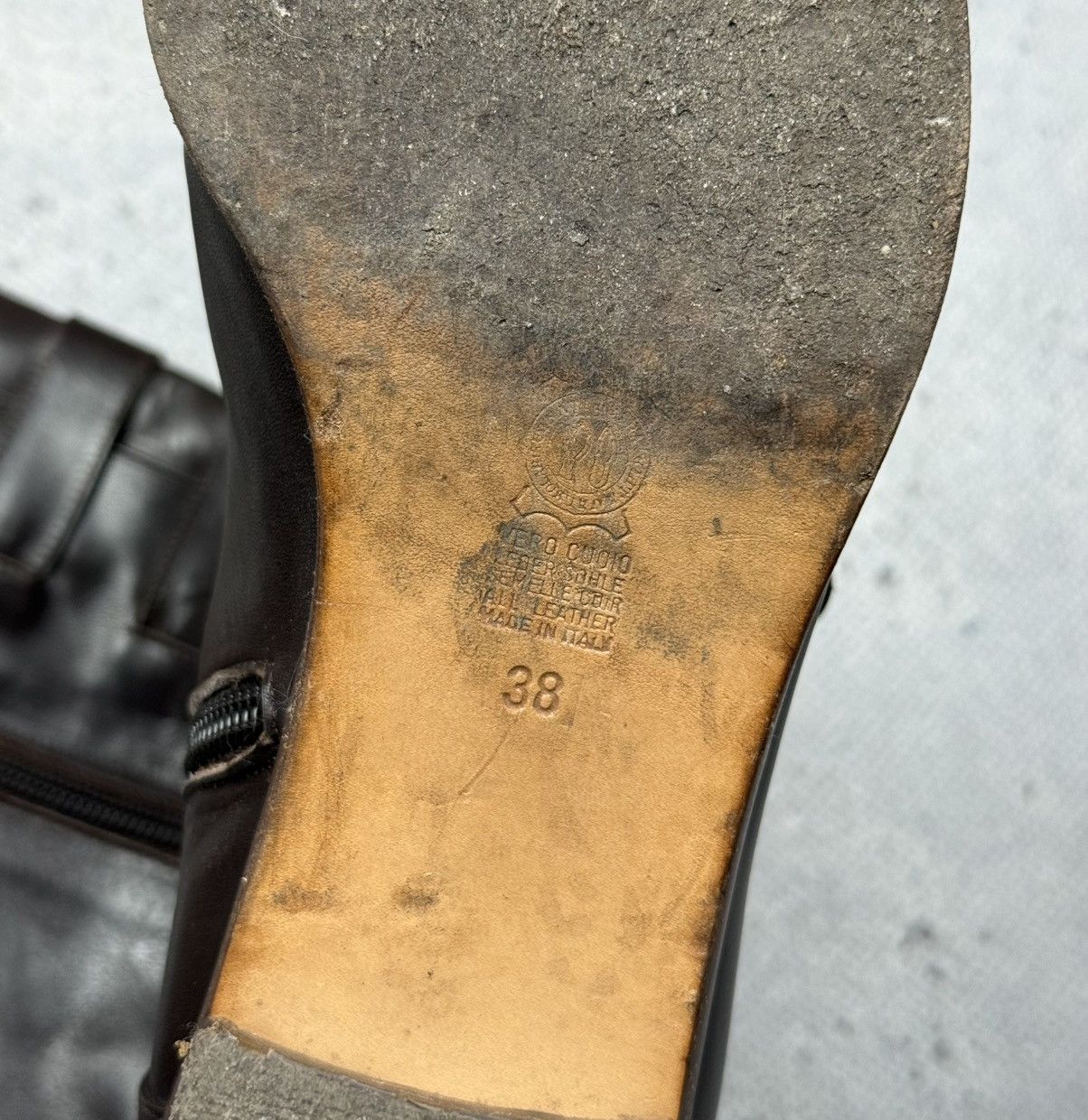 If Six Was Nine Vintage Italian Brown Leather Riding Boots Buckle Straps y2k Size US 7.5 / IT 37.5 - 15 Thumbnail