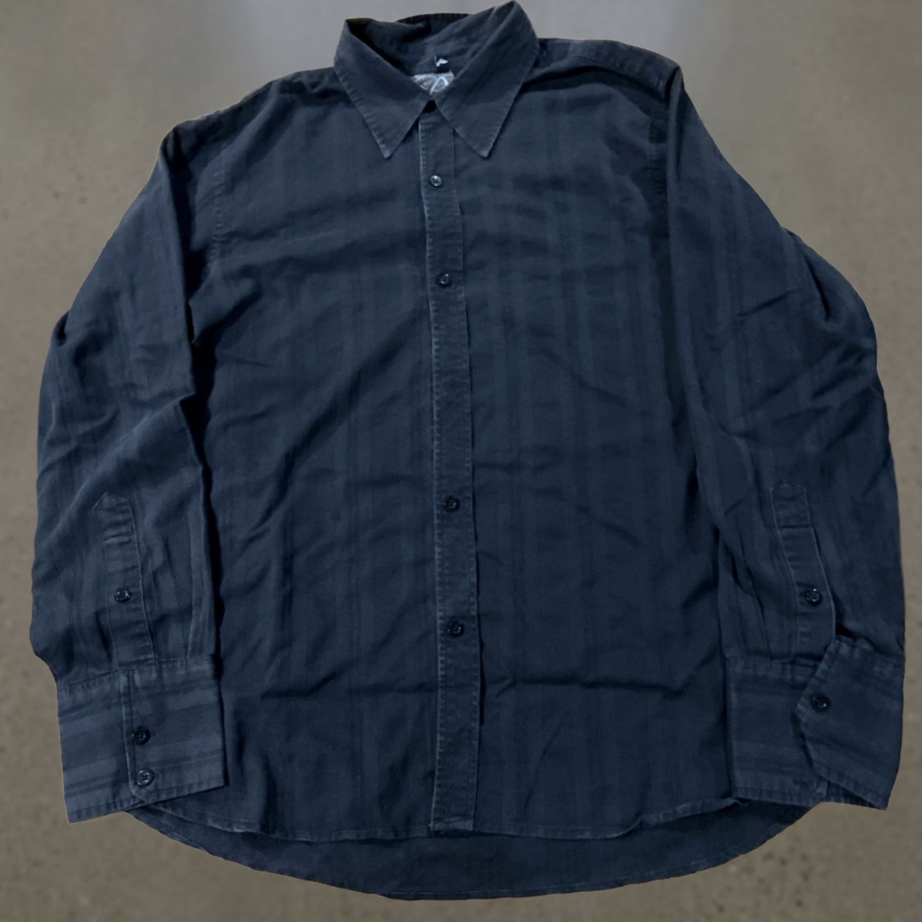 Rusty VINTAGE Rusty Shirt Button-Up Long Sleeve Black XL Men Cotton Polyester Blend Patch Size US XL / EU 56 / 4 - 1 Thumbnail